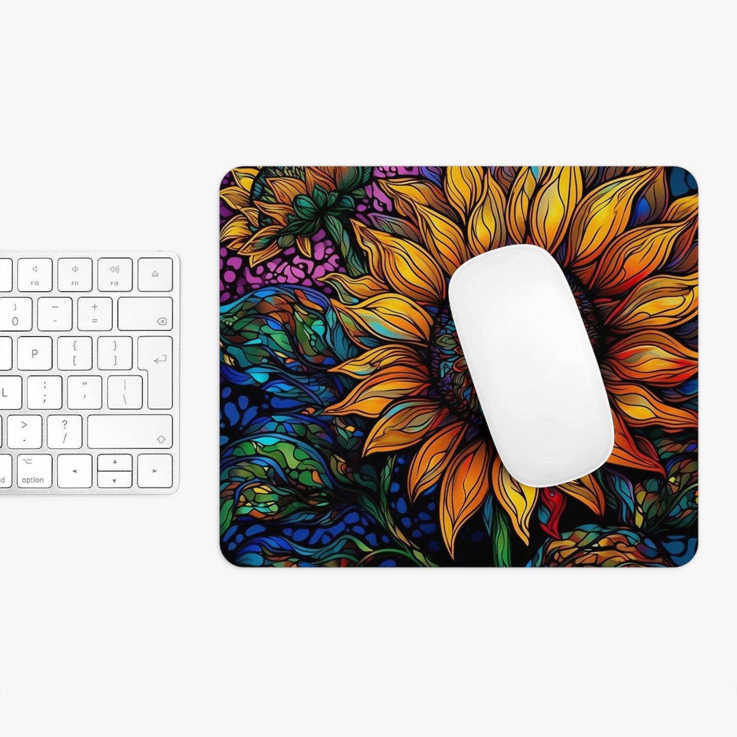 Vibrant Sunflower Desk Mouse Pad - Colorful Art Essential for Home & Office