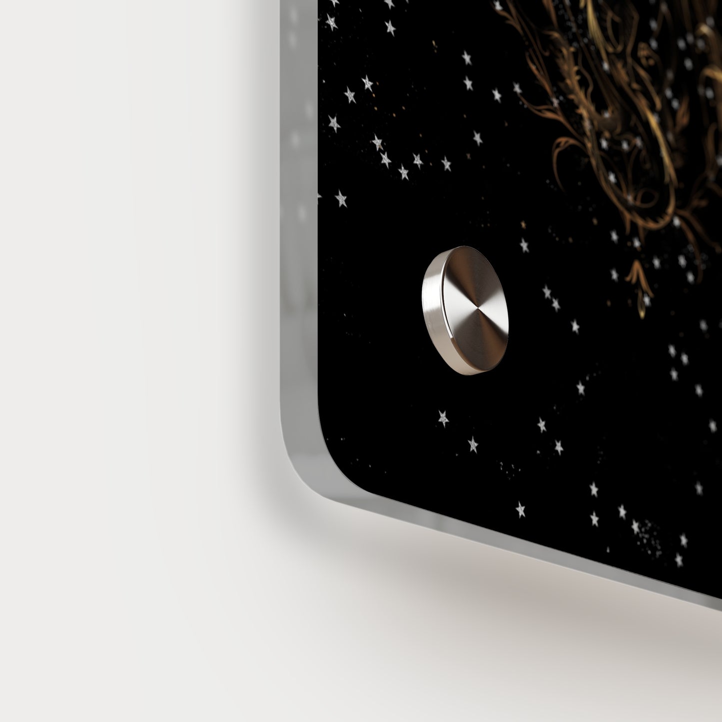 Sleek Dragon Acrylic Wall Art Panel - Celestial Decor for Fantasy Lovers