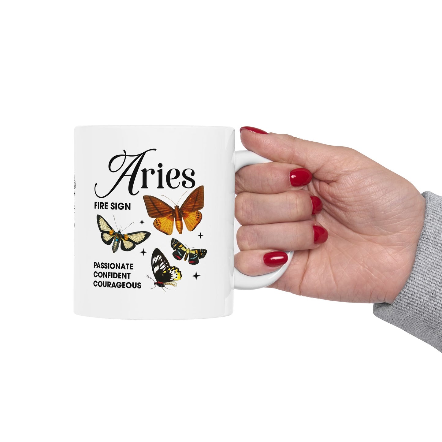 Zodiac Aries Ceramic Coffee Mug (11oz, 15oz) - Astrology Gift for Star Sign Lovers