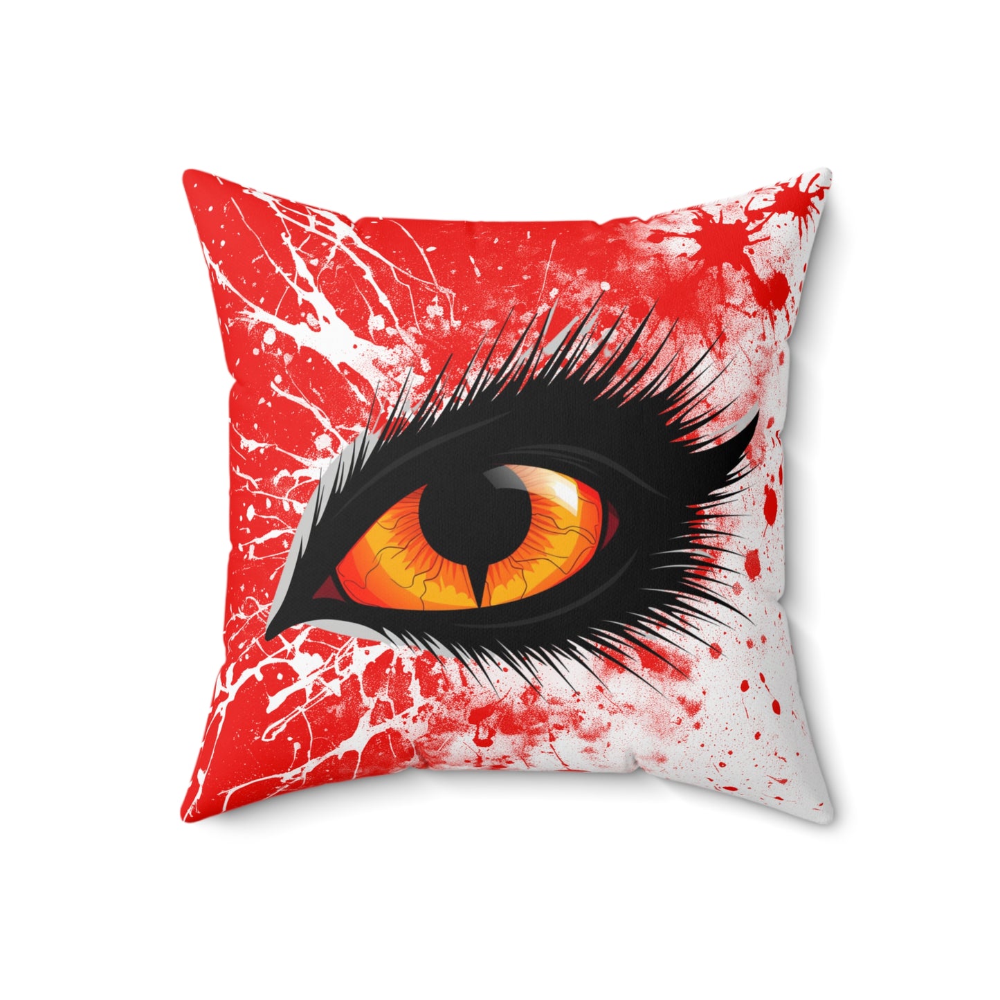 Halloween Theme Spun Polyester Square Pillow, One Eyeball Monster Halloween Decor, Accent for Any Room, Halloween and Monster Lovers