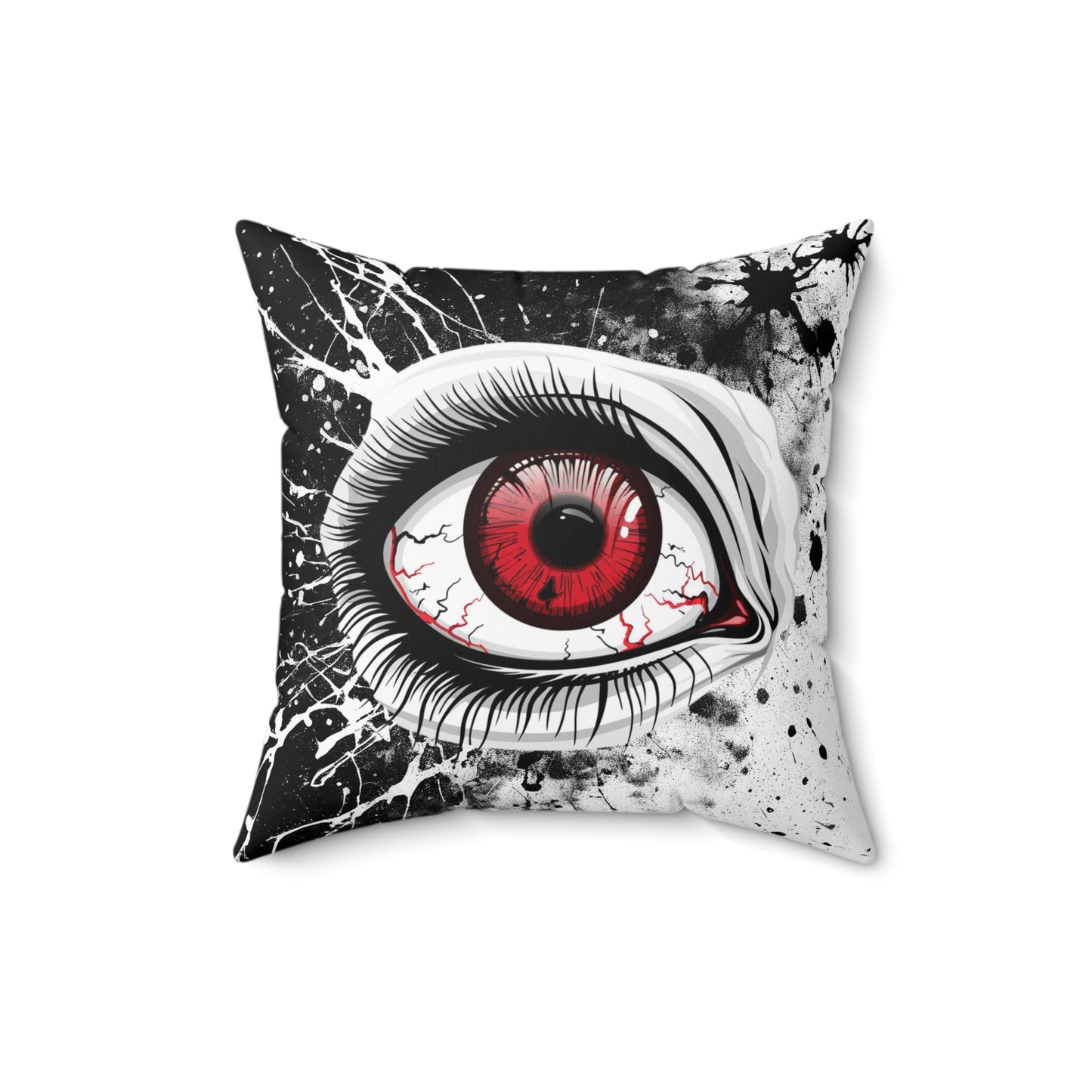 Halloween Theme Spun Polyester Square Pillow, One Monster Eyeball Halloween Decor, Accent for Any Room, Halloween and Monster Lovers