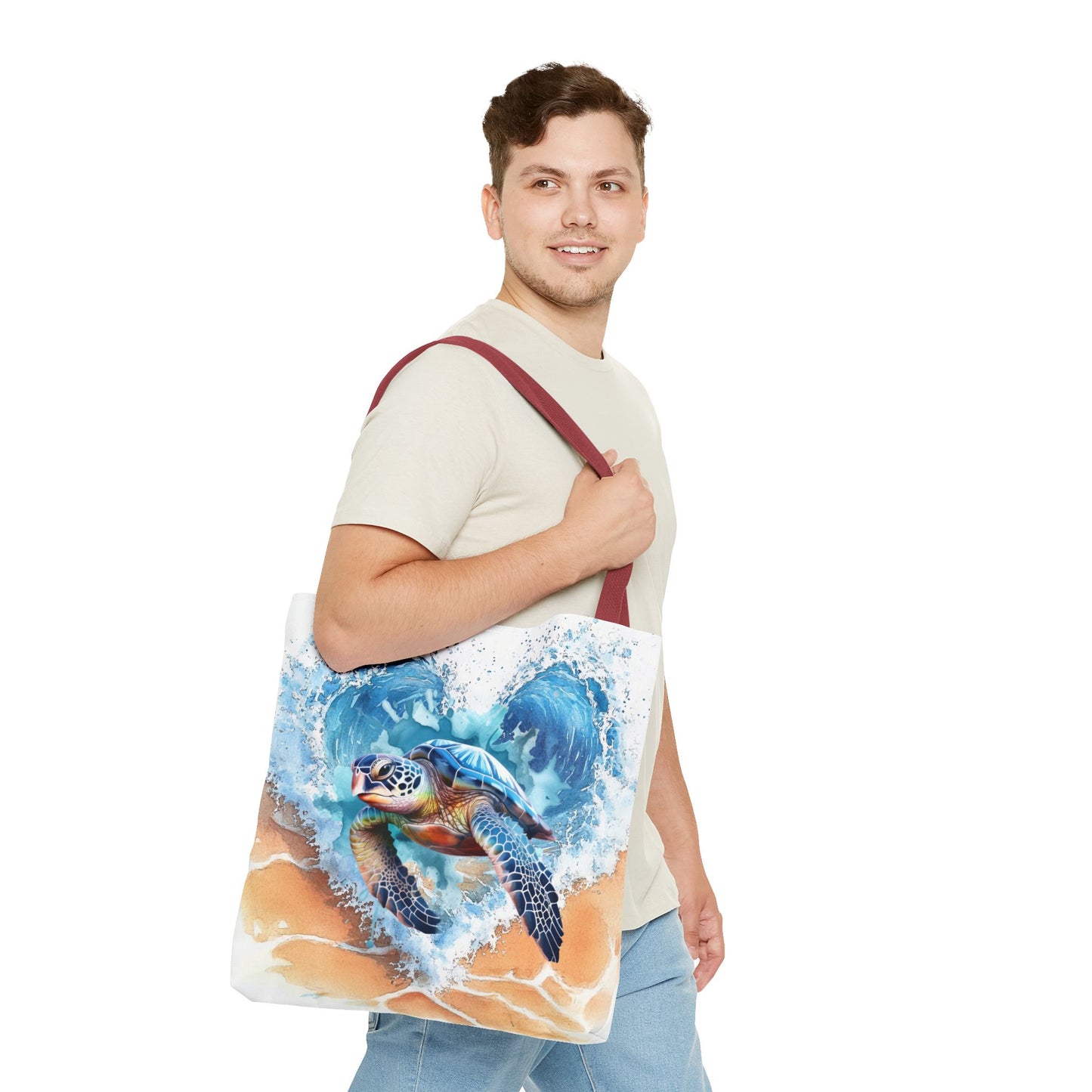 Ocean Turtle Tote Bag - Eco-Friendly, Beach Vibes, Summer Gift, Sea Life Accessory, Environmental Awareness