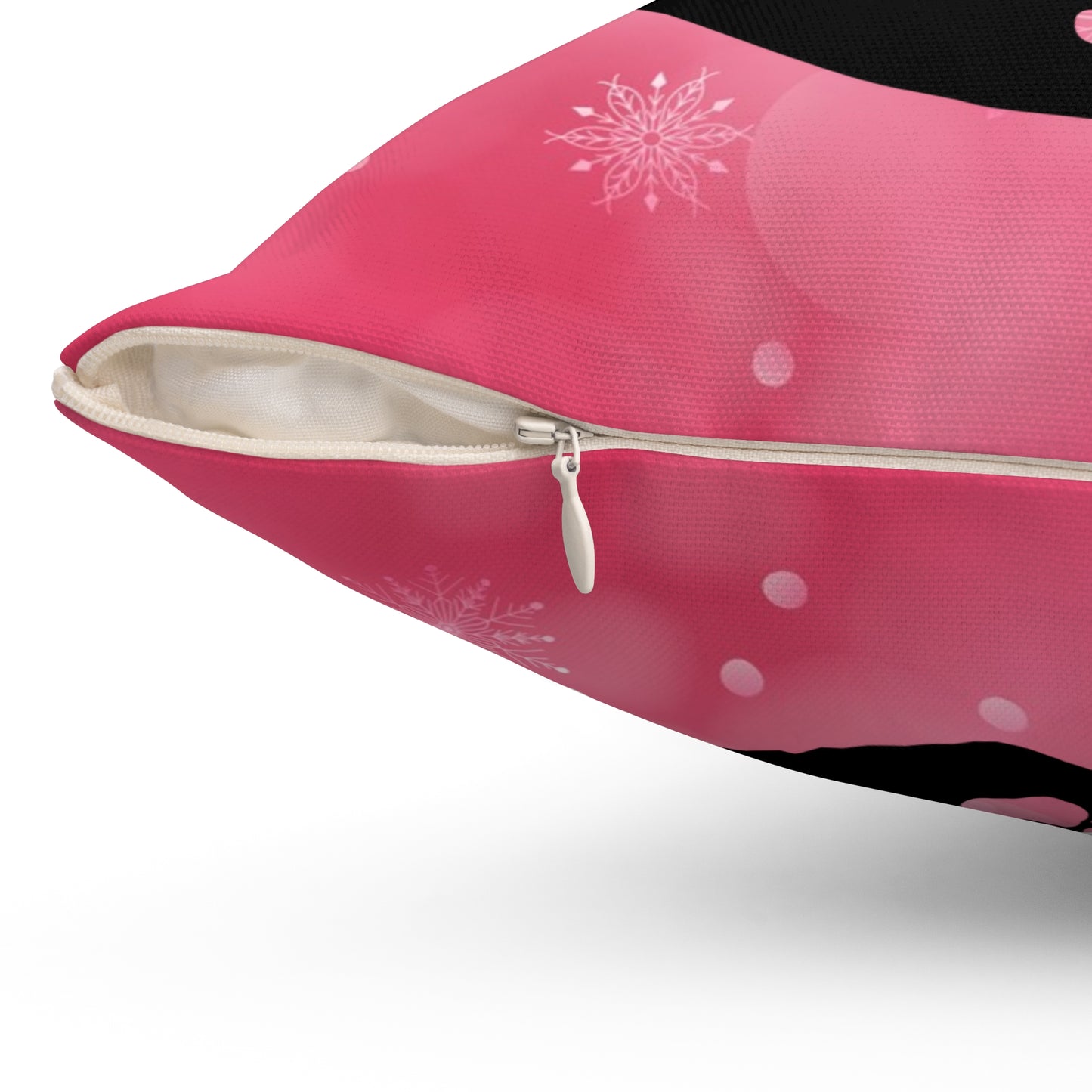 Pet Dog Holiday Theme Spun Polyester Square Pillow, Animal Lovers, Pet Dog Lover's Holiday Decor, Pet Holiday Quote, Decor for Home or Office