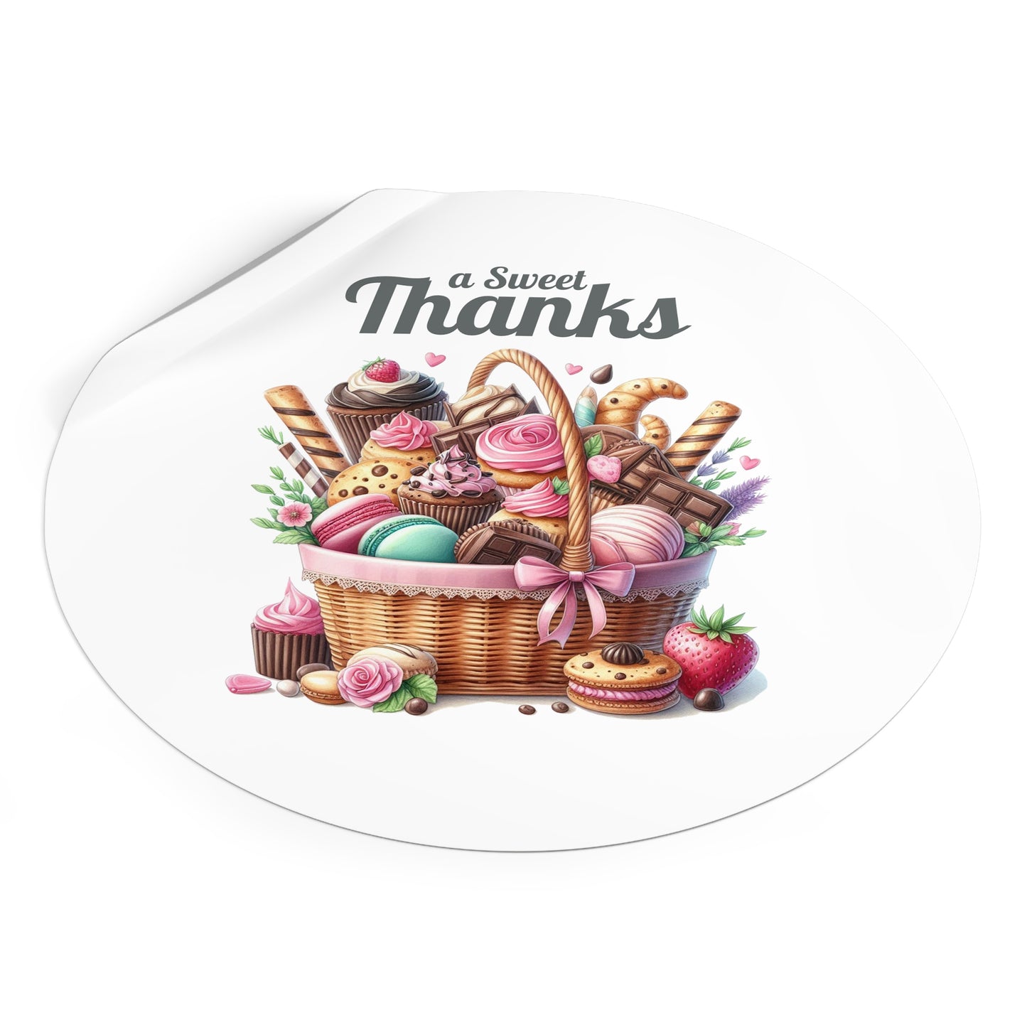 Custom Sweet Thanks Stickers for Events, Wedding Favors, Party Favors, Custom Labels, Gift Wrap