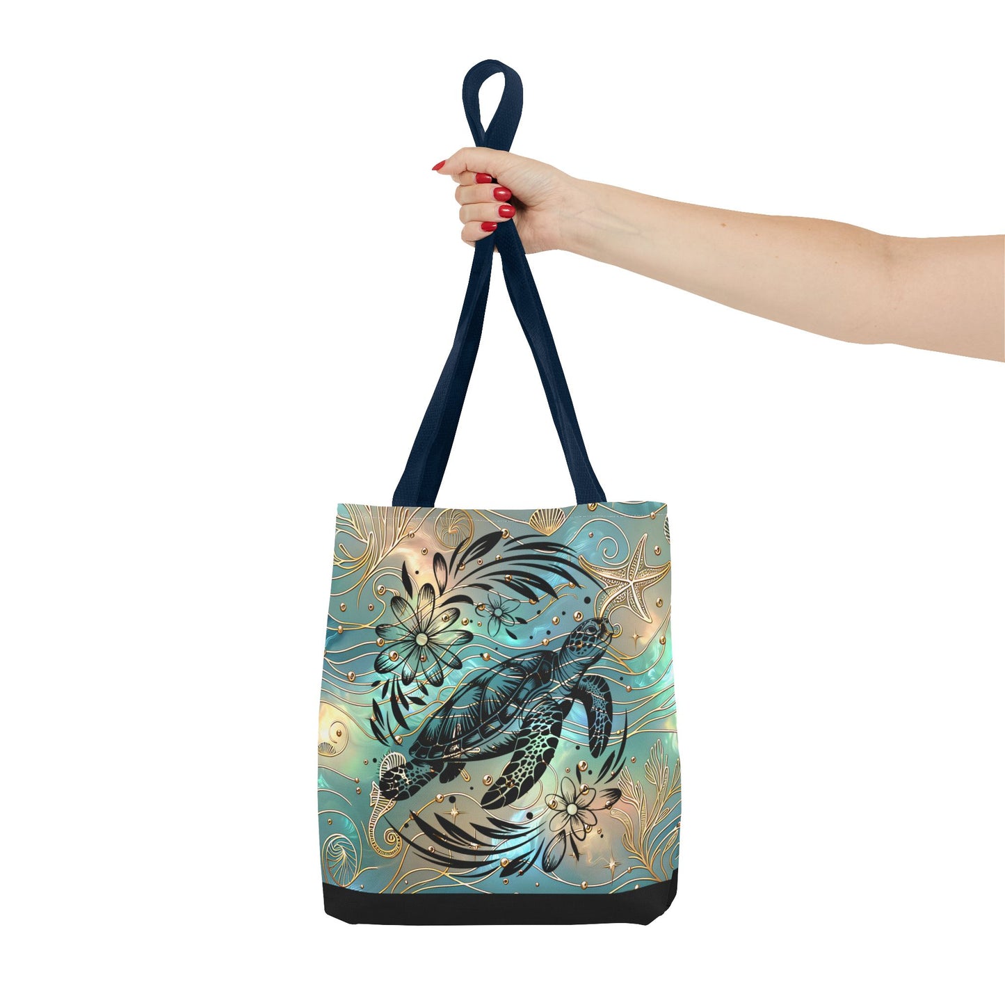 Ocean-Inspired Turtle Tote Bag - Beach Lover's Canvas Eco-Friendly Summer Gift