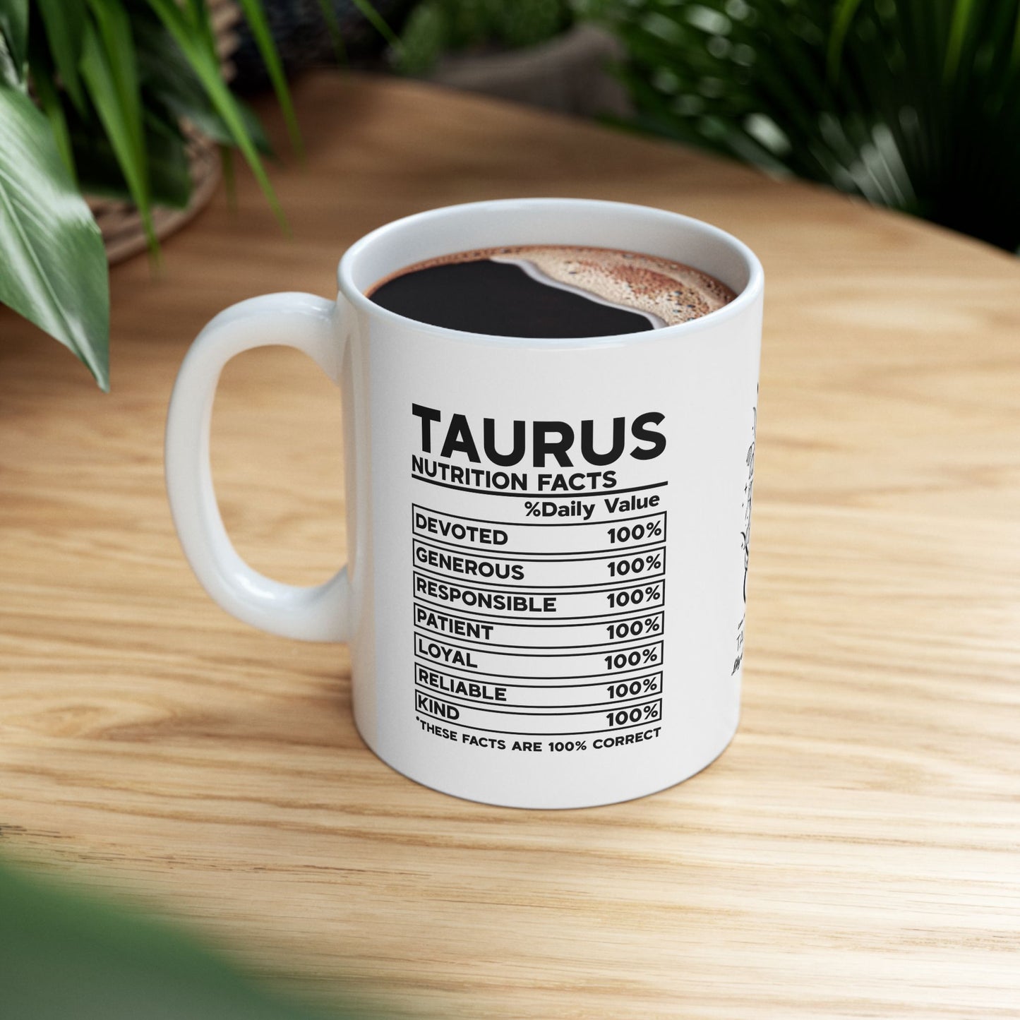 Taurus Zodiac Ceramic Mug - 11oz & 15oz - Astrology Gift for Taurus