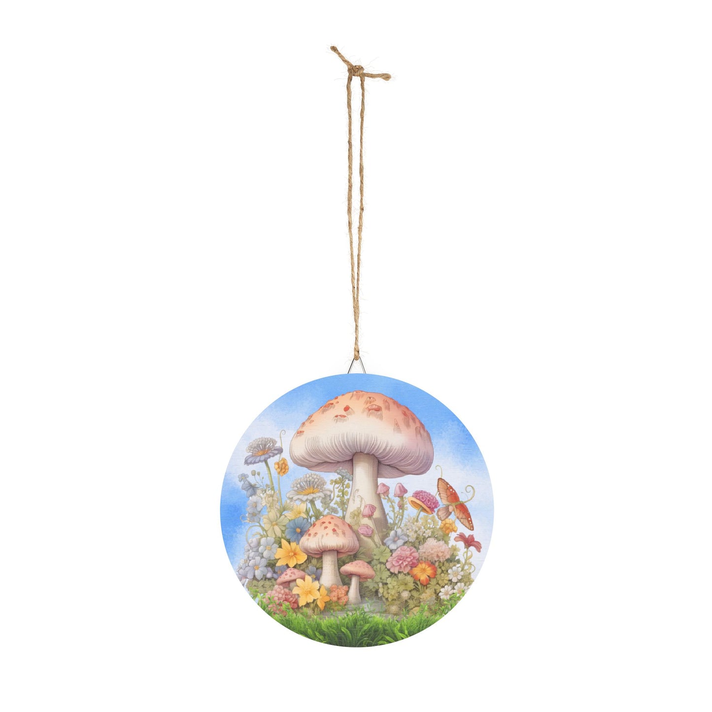 Whimsical Rustic Charm Mushroom Wood Sign - Nature-Inspired Home Decor
