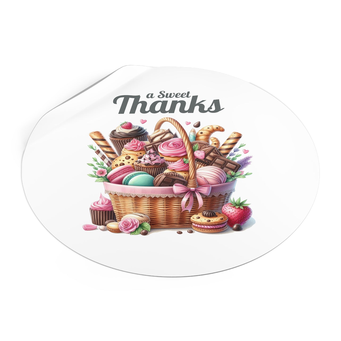 Custom Sweet Thanks Stickers for Events, Wedding Favors, Party Favors, Custom Labels, Gift Wrap