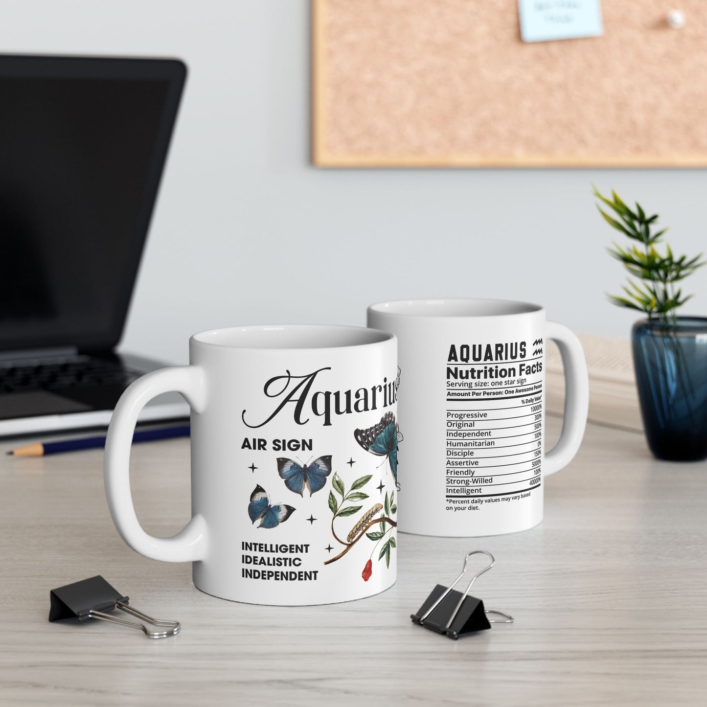 Zodiac Aquarius Ceramic Mug (11oz & 15oz) - Astrology Gift for Star Sign Lovers