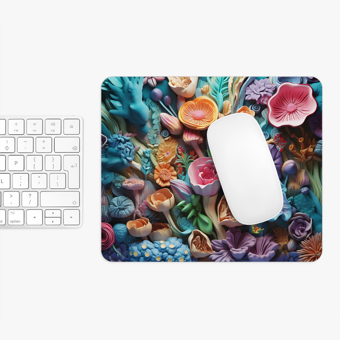 Petals & Blooms Floral Desk Mouse Pad - Vibrant Nature-Inspired Desk Accessory