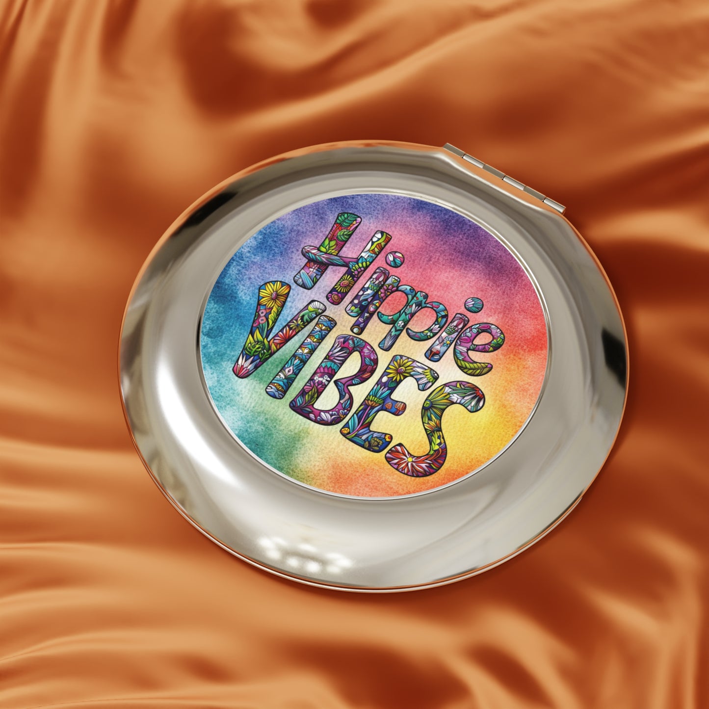 Hippie Vibes Compact Travel Mirror