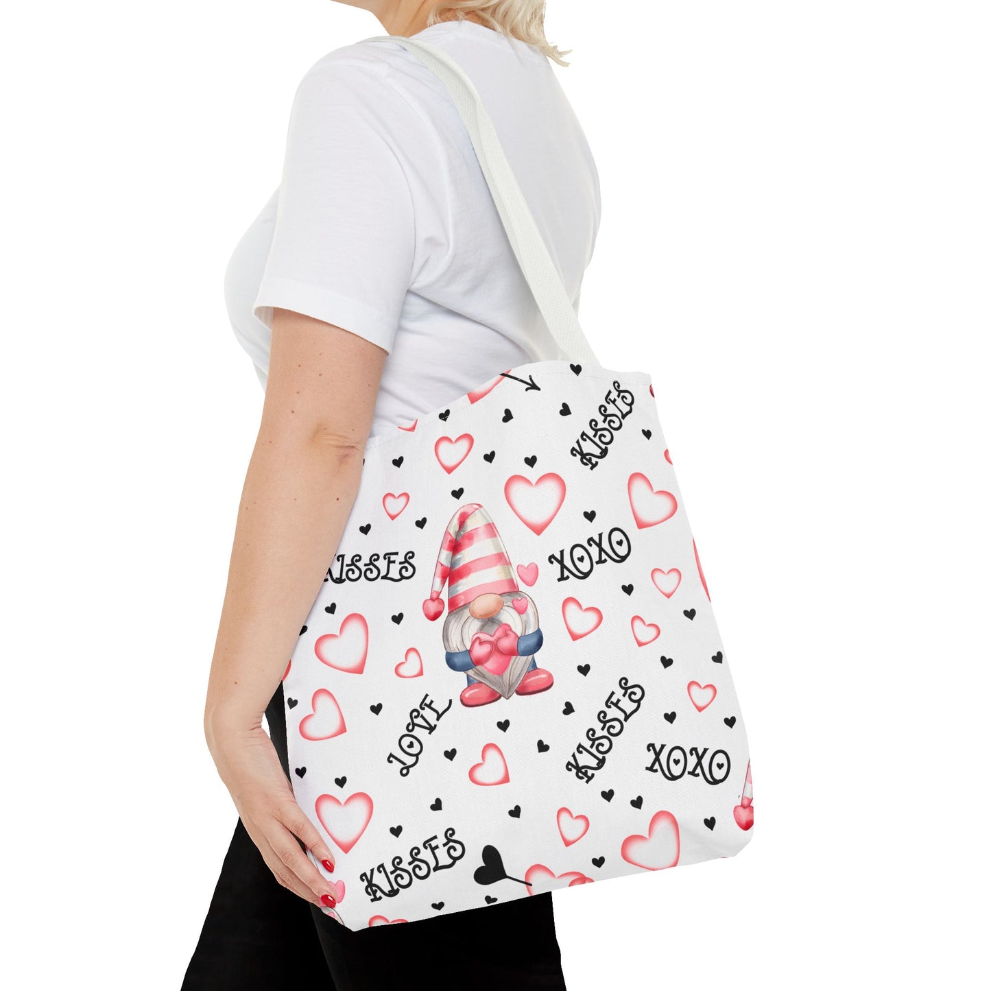 Romantic Love Gnome Tote Bag - Whimsical Valentine Gift for Gnome Lovers