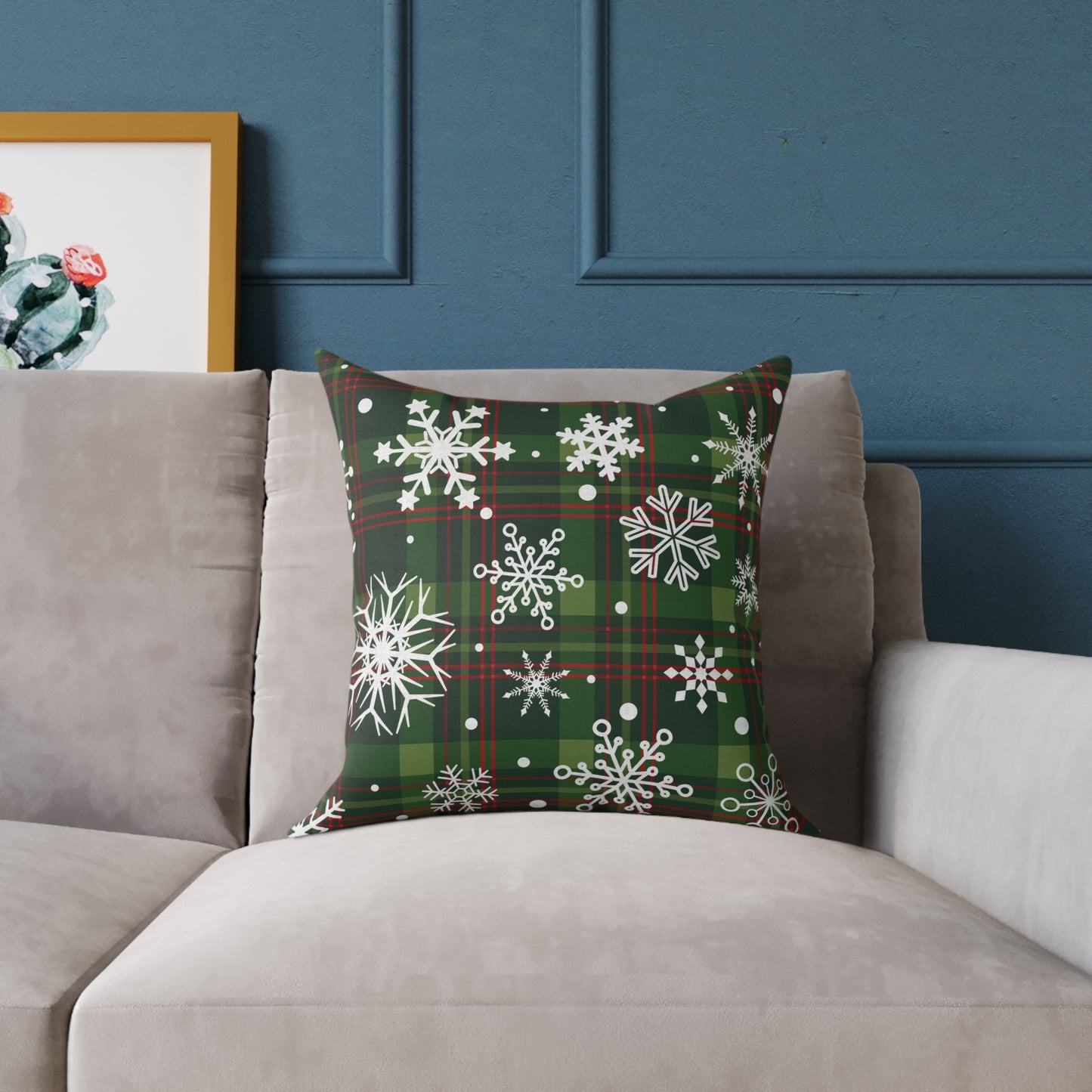 Holiday Humor Square Poly Canvas Pillow, Beautiful Two-Sided Holiday Decor, Holiday Accent for Home or Office, Accent for Any Room