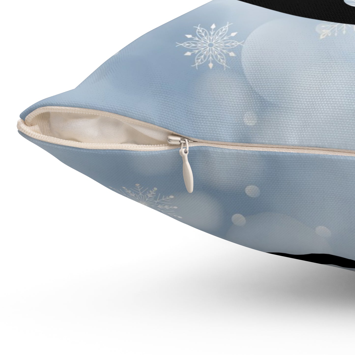 Pet Christmas Theme Spun Polyester Square Pillow, Pet Christmas Quote, Pet Dog Lover's Holiday Decor for Home or Office, Pet Holiday Accent