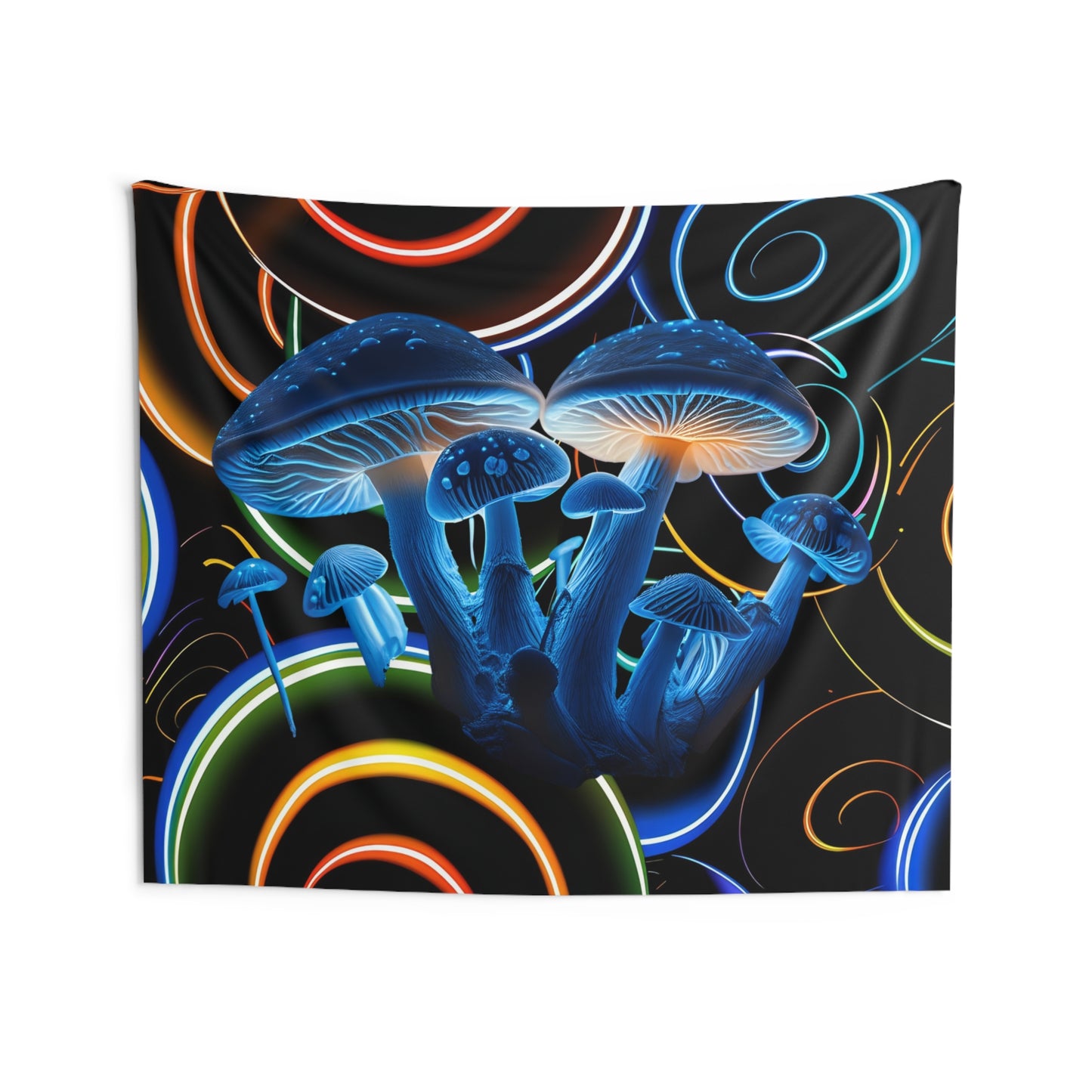 Vibrant Mushroom Wall Tapestry | Boho Decor, Psychedelic Wall Art, Living Room Accent, Dorm Room Decor, Unique Gift