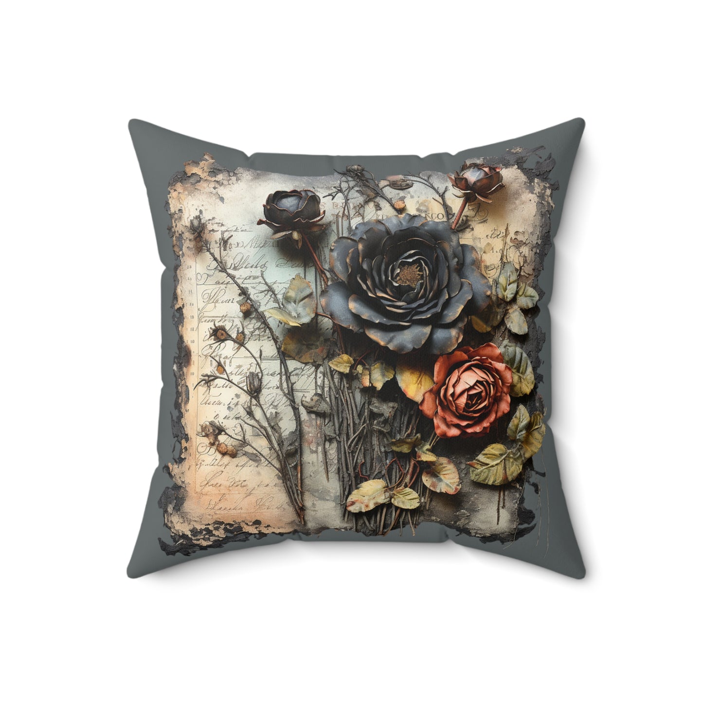 Vintage Floral Throw Pillow - Boho Cozy Home Decor Housewarming Gift
