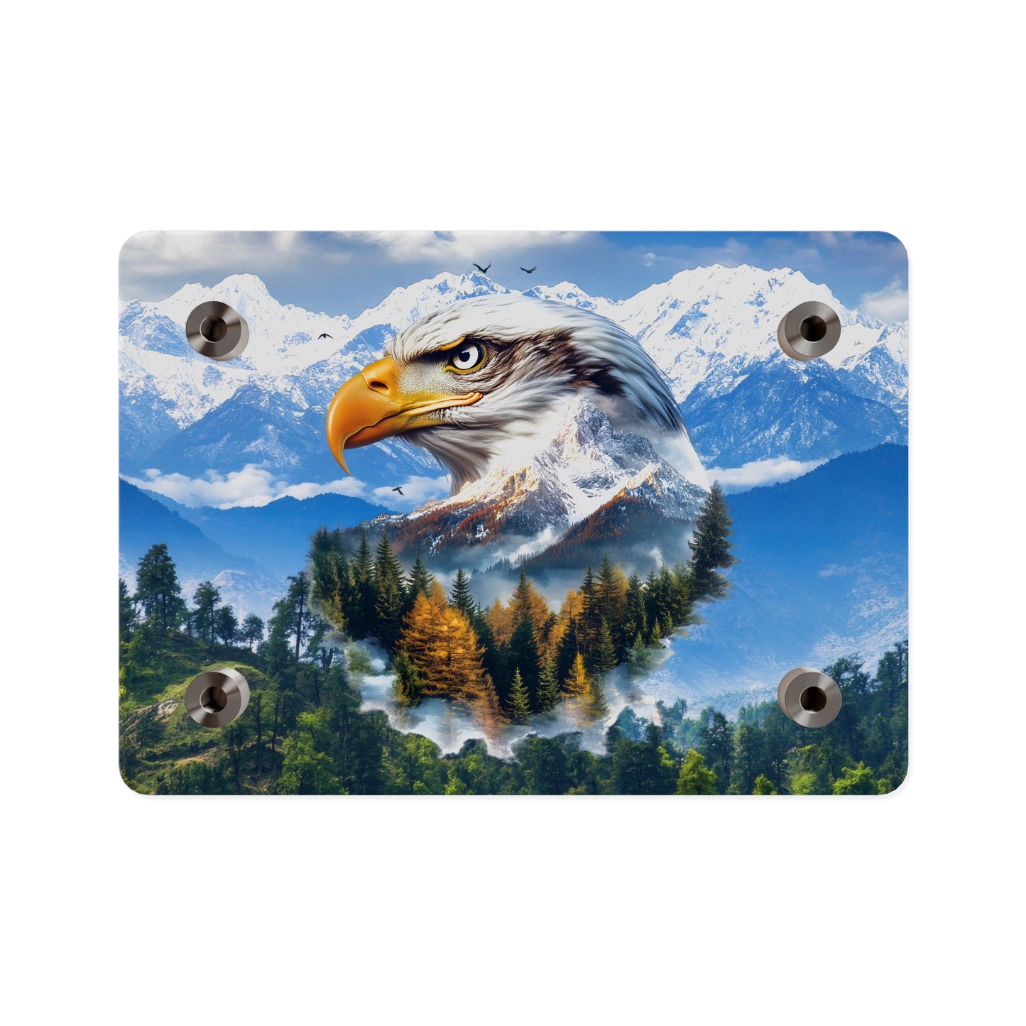 Eagle Mountain Acrylic Wall Art Panel — Patriotic Wilderness Landscape Decor