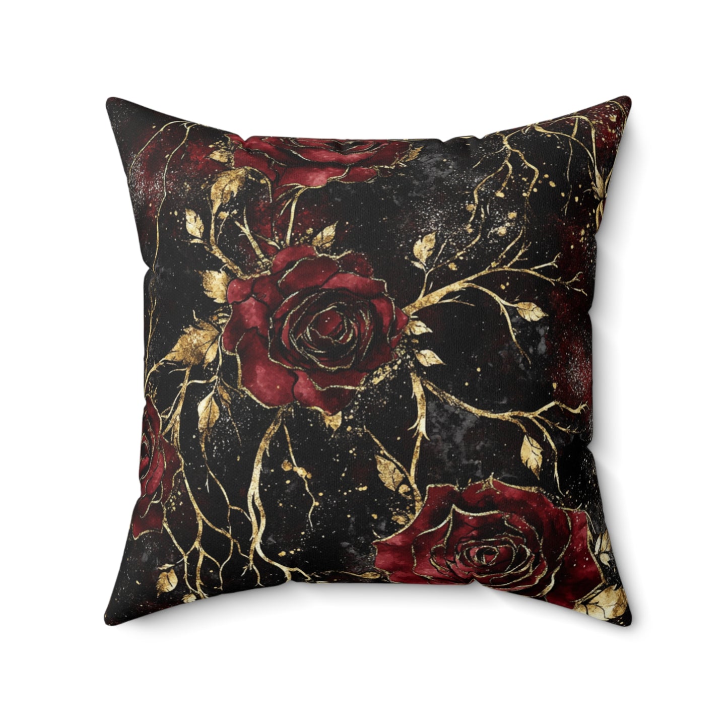 Elegant Gothic Floral Decorative Pillow, Home Decor Cushion, Couch Accessory, Gift for Her, Romantic Accent Pillow