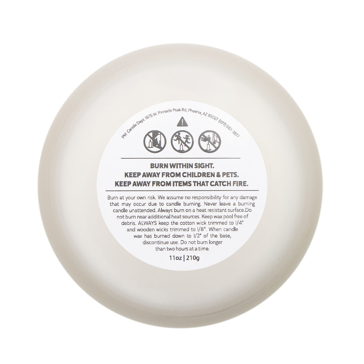 Vanilla Frosted Glass Candle – 11oz Scented Soy Candle with Wooden Lid