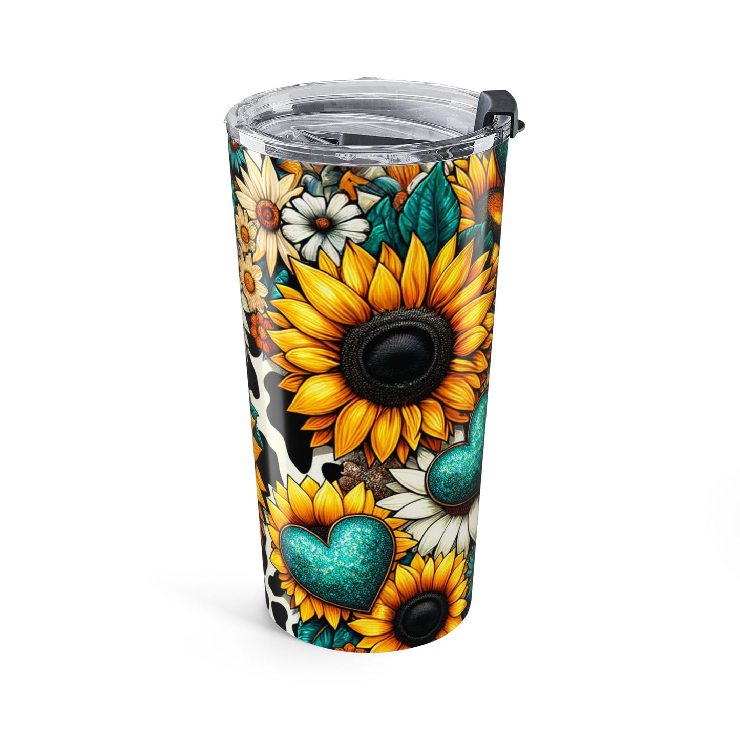 Colorful Sunflower Heart Tumbler 20oz - Mother's Day Gift