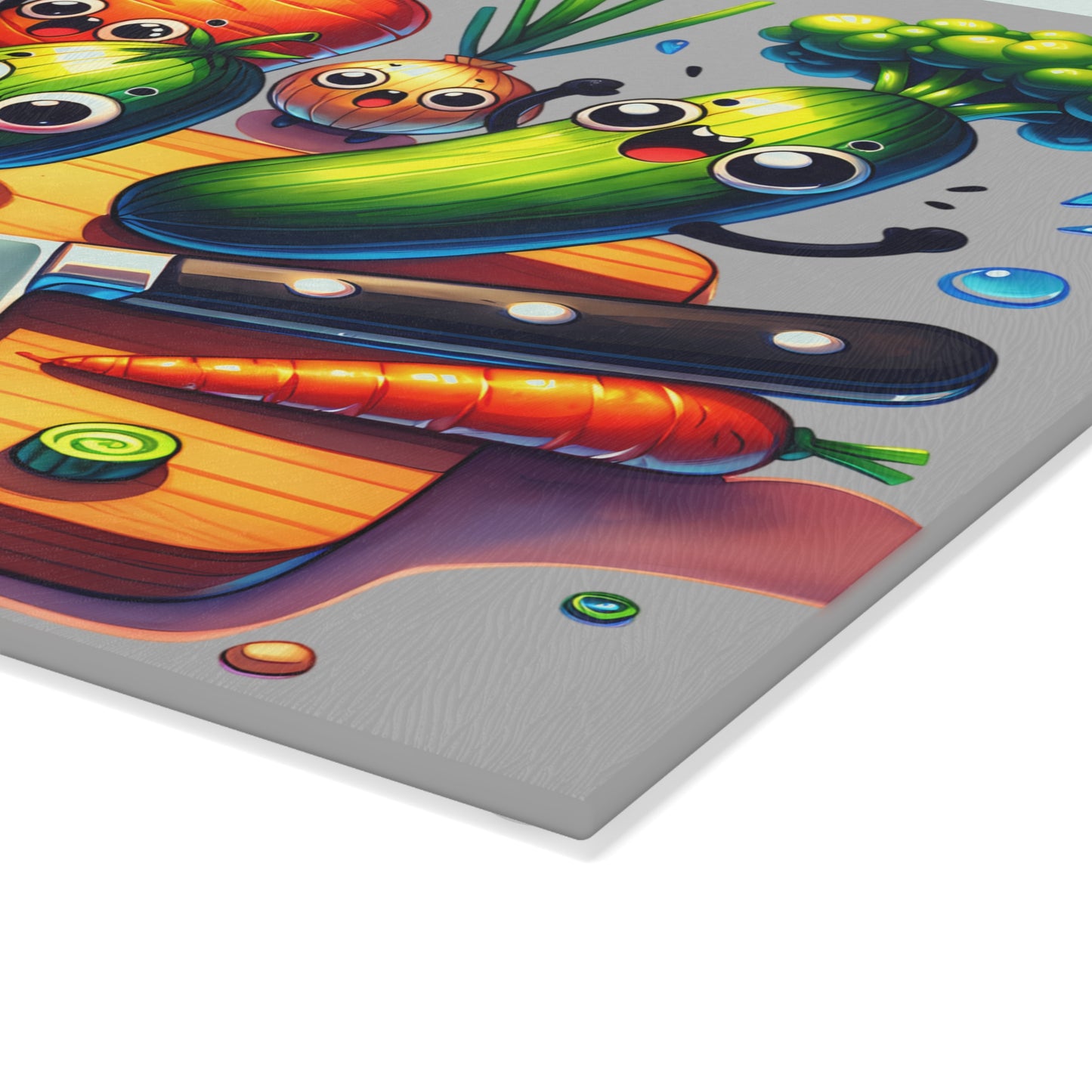 Cute Crime Scene Glass Cutting Board - Fun Kitchen Decor Gift