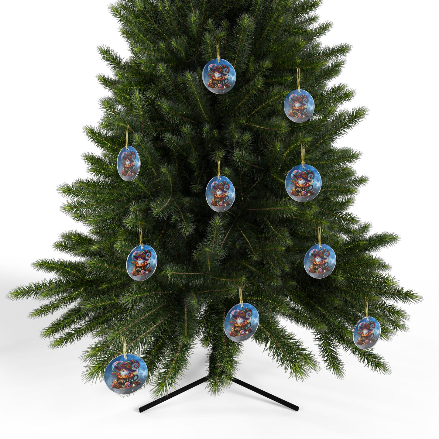 Whimsical Magical Gnome Acrylic Ornament for Holiday Decor