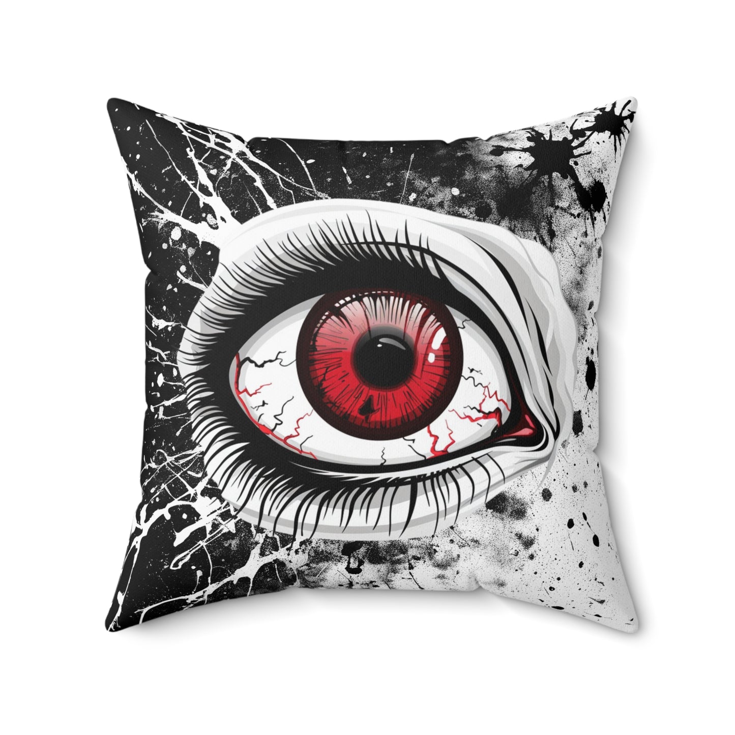 Halloween Theme Spun Polyester Square Pillow, One Monster Eyeball Halloween Decor, Accent for Any Room, Halloween and Monster Lovers