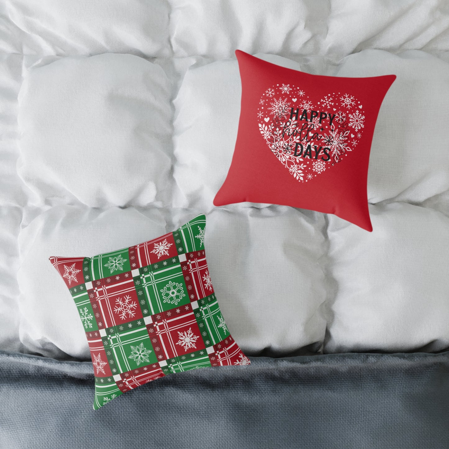 Holiday Humor Square Poly Canvas Pillow, Beautiful Two-Sided Holiday Decor Pillow for Home or Office, Accent for Any Room