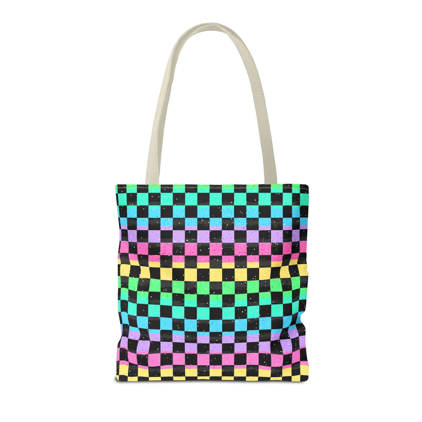 Colorful Checkerboard Tote Bag - Vibrant Reusable Shopping Bag, Eco-Friendly Gift, Summer Beach Accessory, Fashionable Everyday Tote