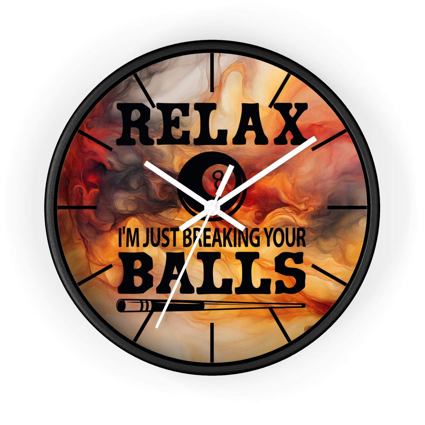 Pool Quote Wall Clock - Gift for Pool Lovers & Billiards Fans