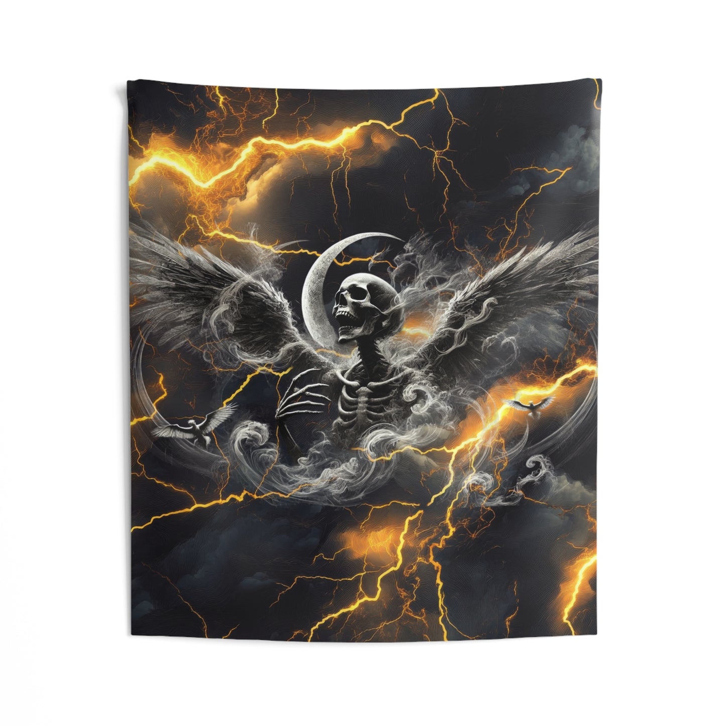 Gothic Skull Wall Tapestry - Dark Wall Decor, Bohemian Home Art, Halloween Decor, Unique Gift for Halloween, Witchy Aesthetic