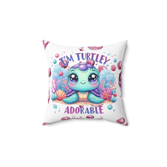 Whimsical Turtle Pillow, Fun Home Decor, Kid-Friendly Cushion, Sea-Themed Accent Pillow, Creative Gift for Ocean Lovers