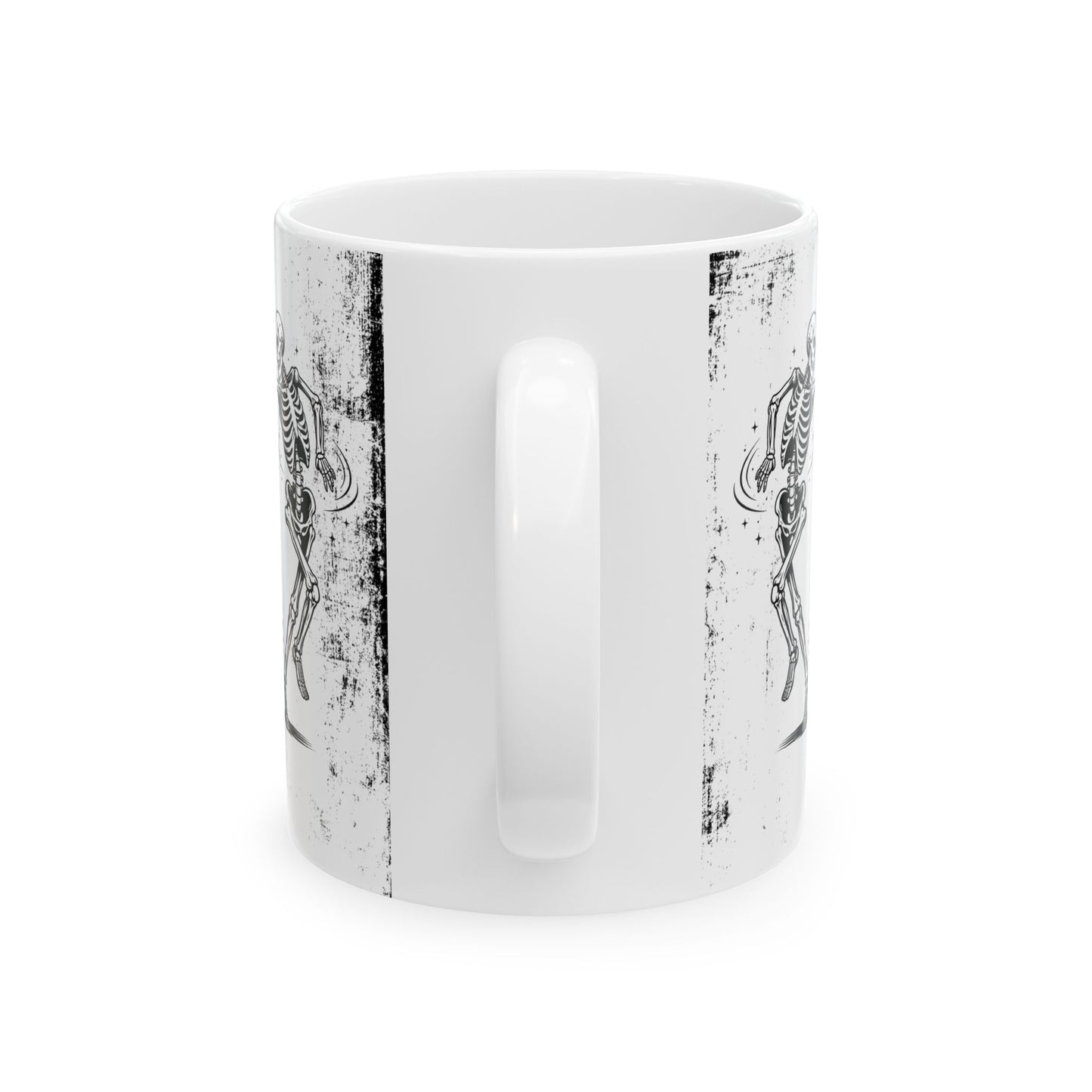 Mug — “So Happy Together” Romantic Skeleton Ceramic Coffee Mug with Hearts (11oz & 15oz)