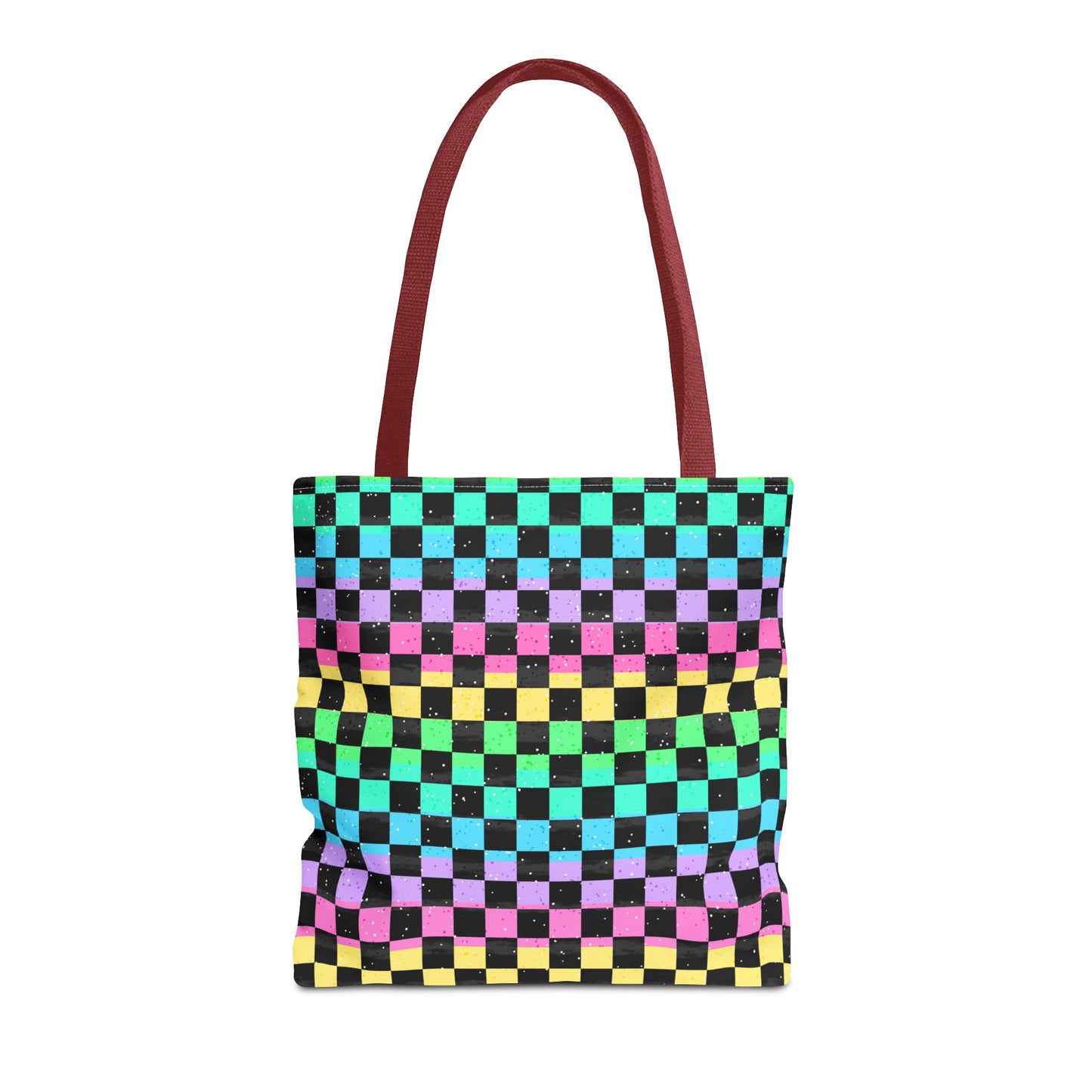 Colorful Checkerboard Tote Bag - Vibrant Reusable Shopping Bag, Eco-Friendly Gift, Summer Beach Accessory, Fashionable Everyday Tote