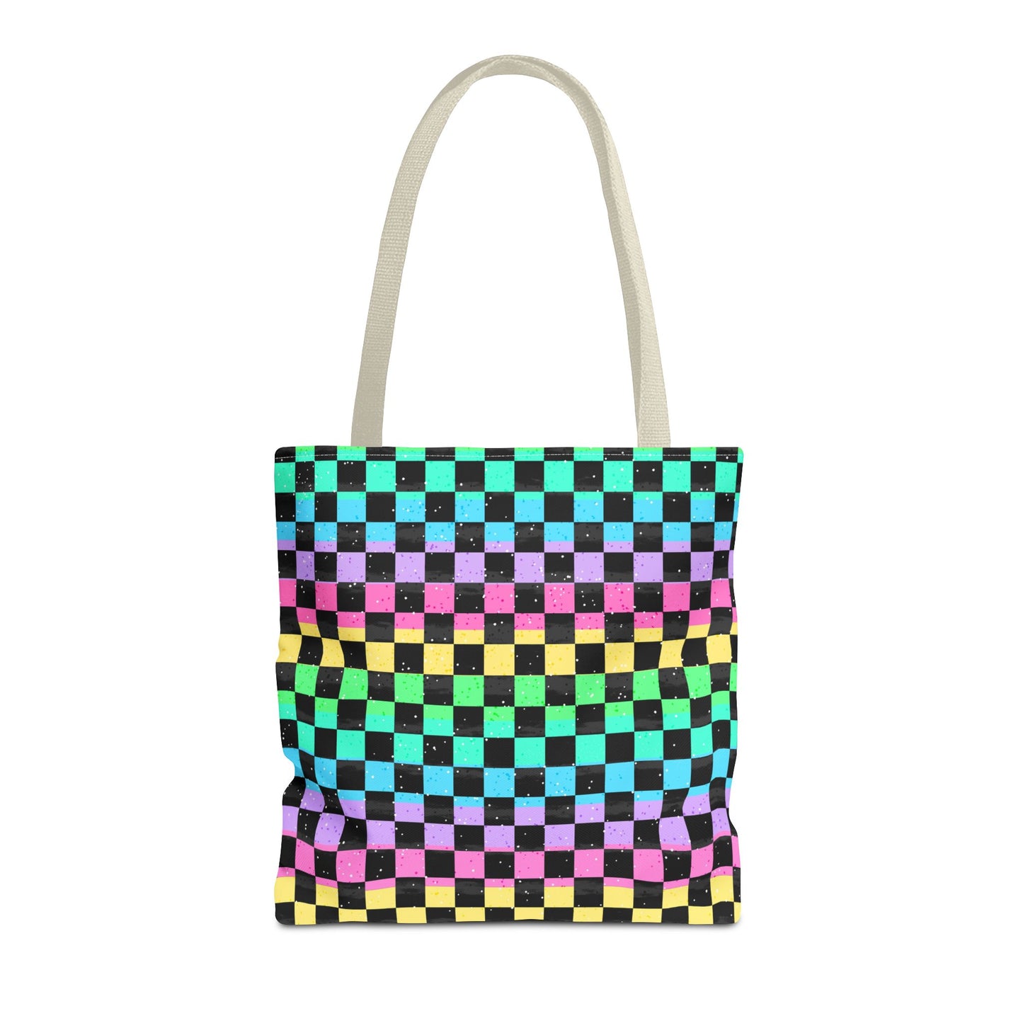 Colorful Checkerboard Tote Bag - Vibrant Reusable Shopping Bag, Eco-Friendly Gift, Summer Beach Accessory, Fashionable Everyday Tote