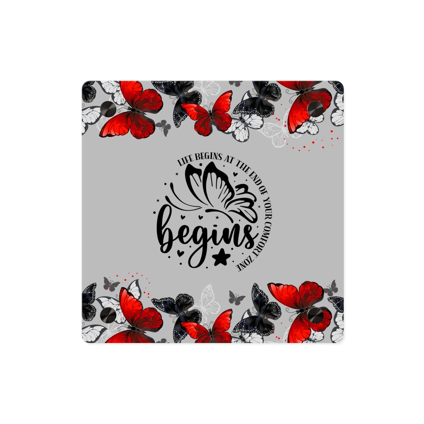 Inspirational Butterfly Acrylic Wall Art Panel - 'Life Begins' Decor