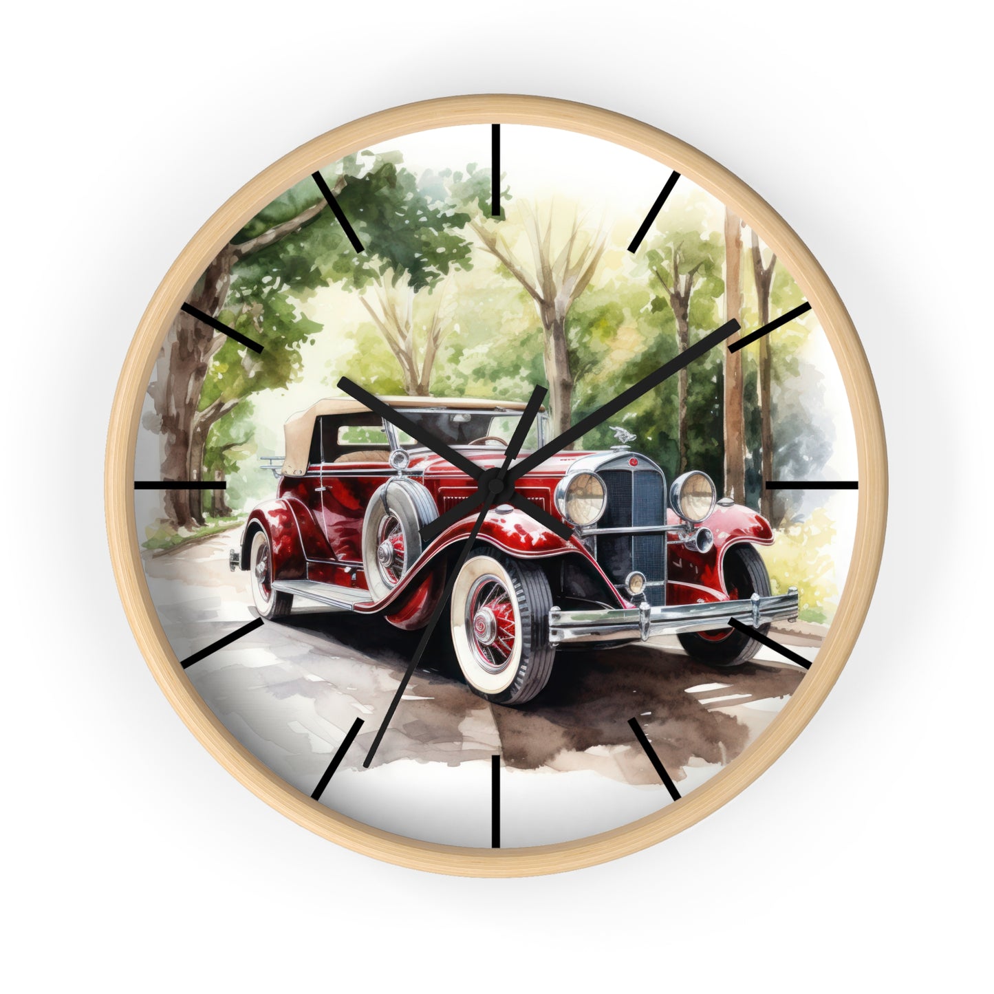 Classic Car Wall Clock - Vintage Automotive Home Office Decor
