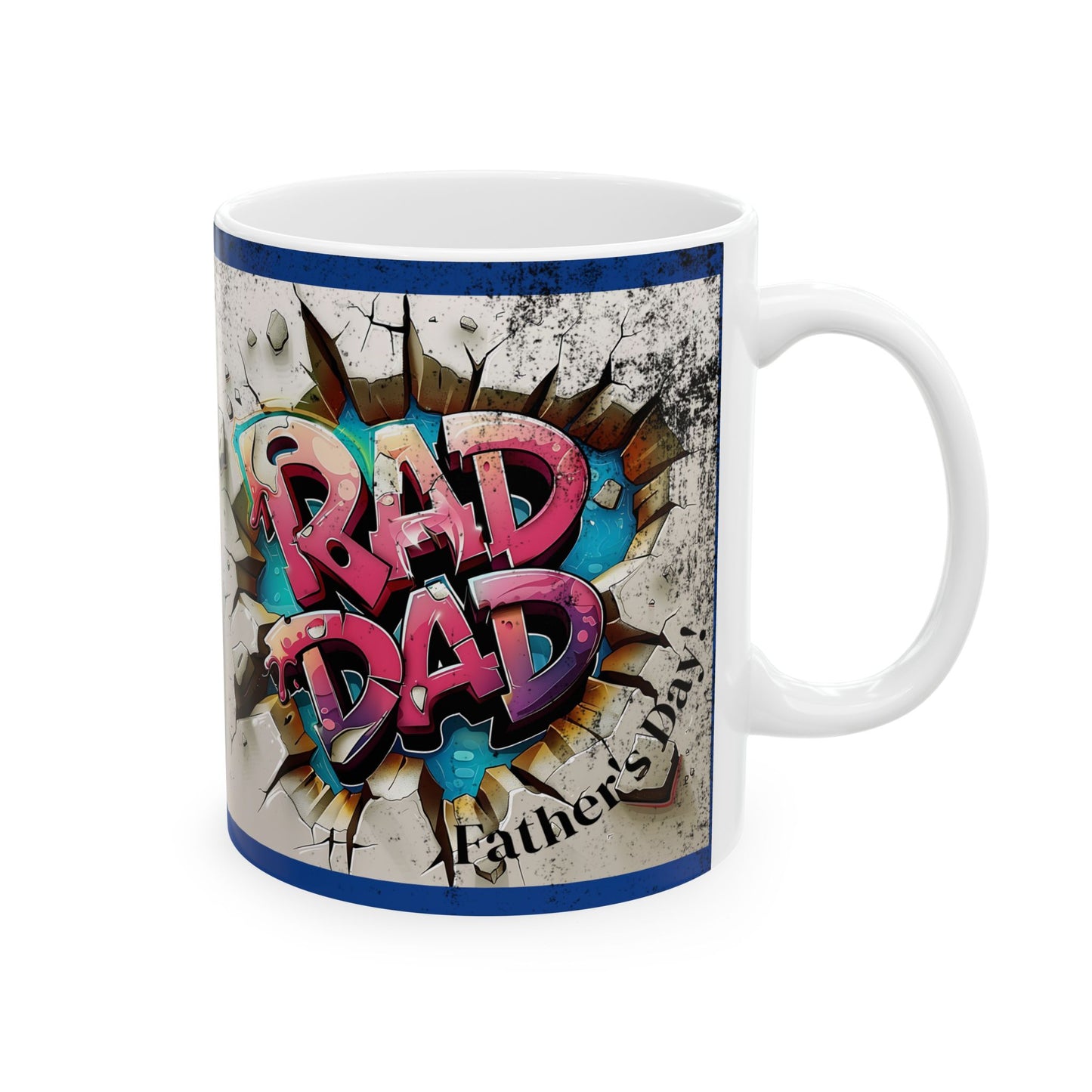 3D Graffiti Mug - Unique Coffee Cup Dads, Father's Day, for Art Lovers, Gift for Birthdays, Creative Kitchen Decor, Visual Art Appreciation