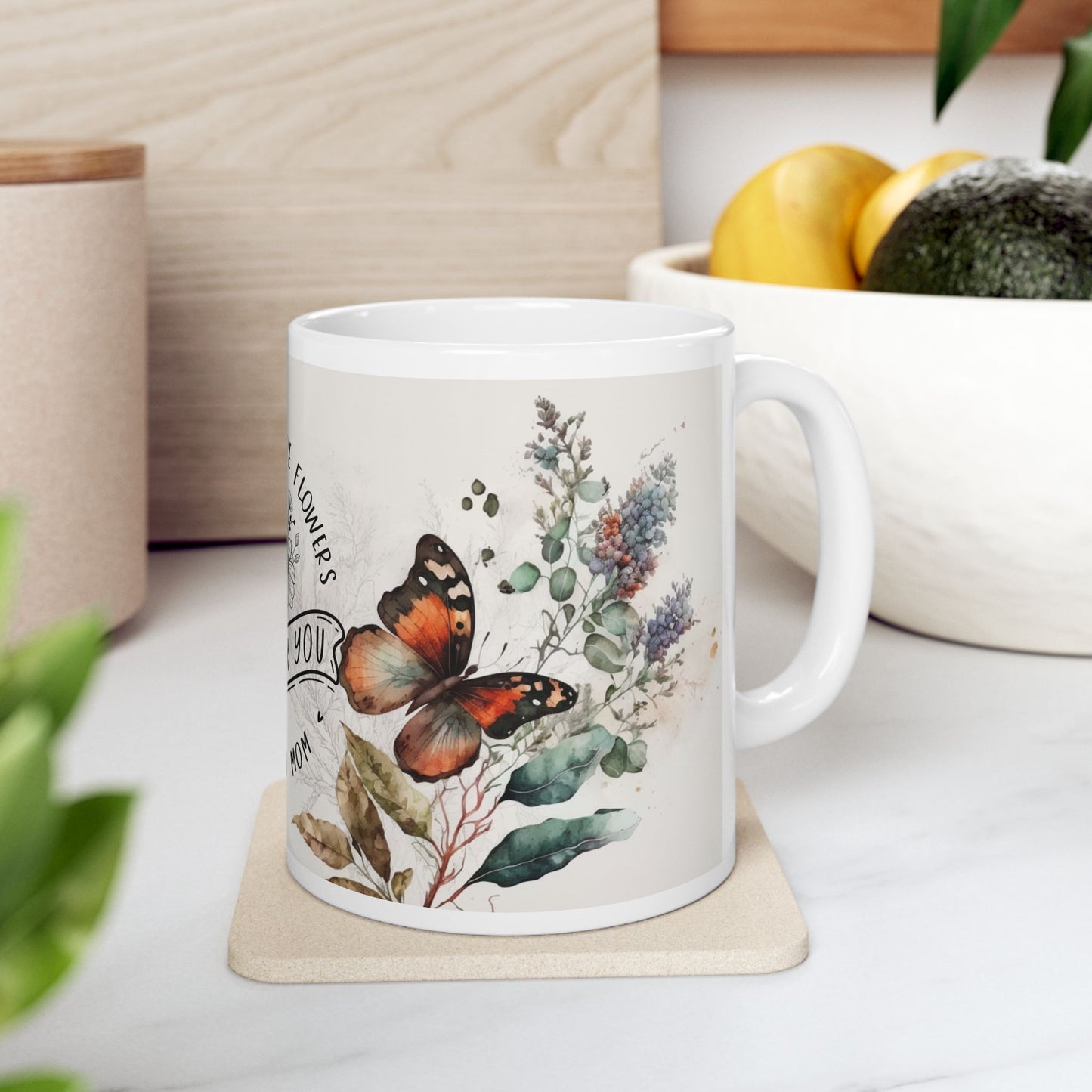 Mother's Day Floral Ceramic Mug - I'd Pick You, Love You Mom - 11oz & 15oz Options