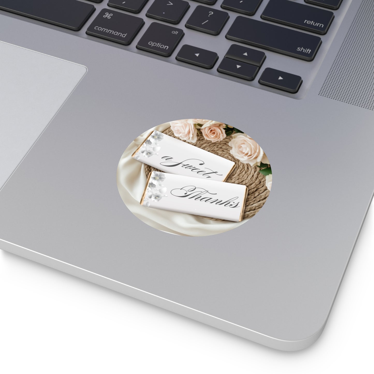 Elegant Floral Thank You Custom Vinyl Stickers | Wedding Favors, Bridal Party, DIY Decorations, Business Branding, Custom Gifts