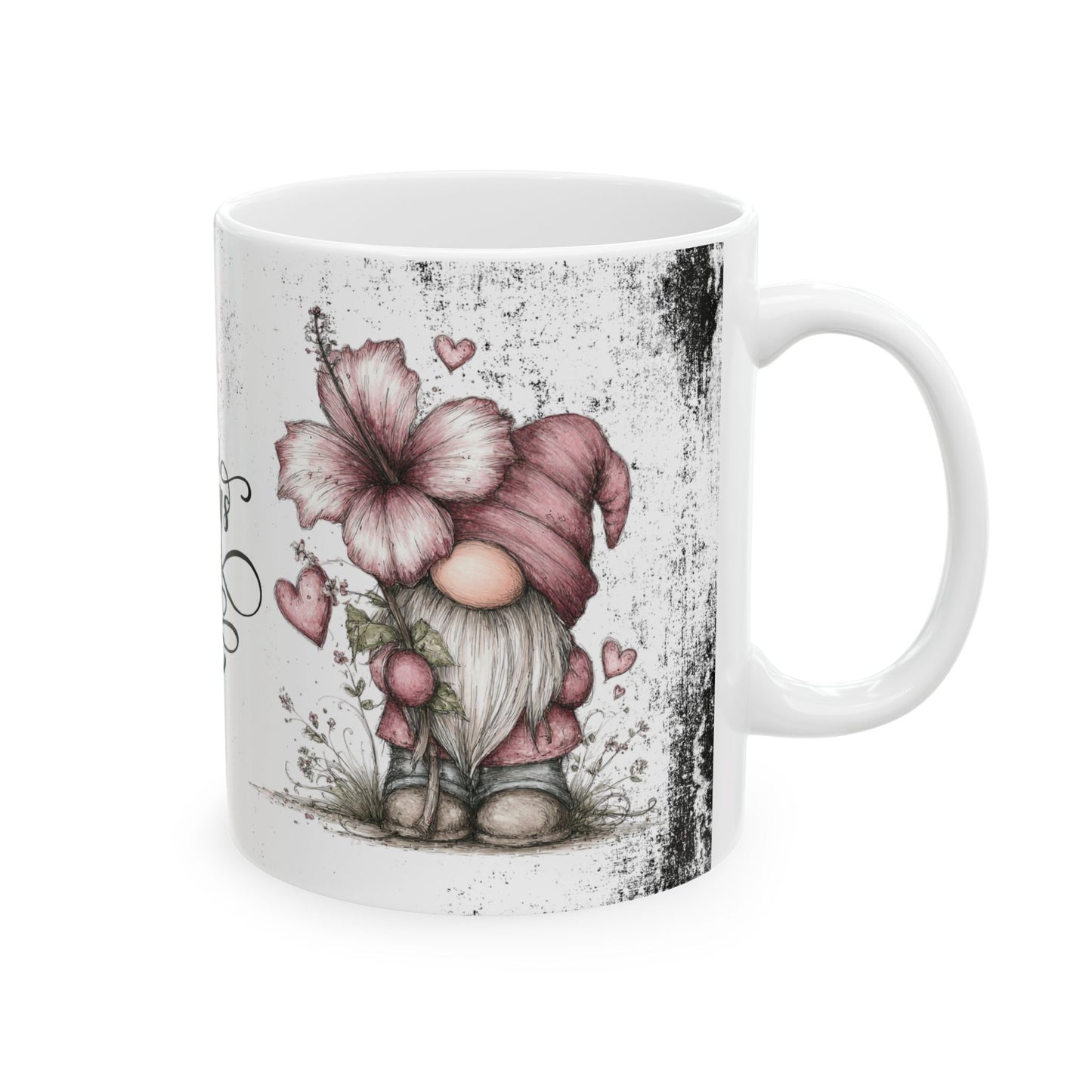 Ceramic Gnome Floral Mug "Forever & Always" — Romantic Anniversary Gift (11oz & 15oz)