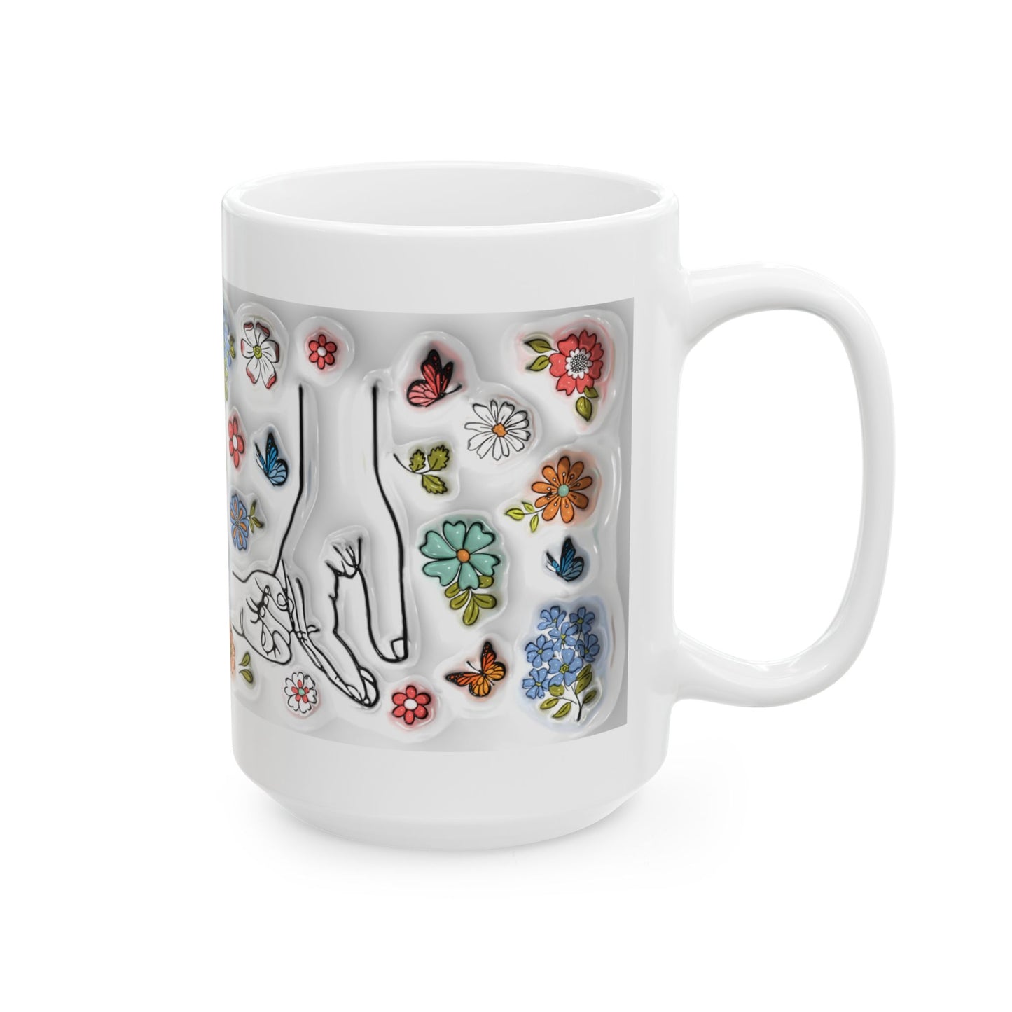 Floral Ceramic Mug for Mom - 11oz & 15oz