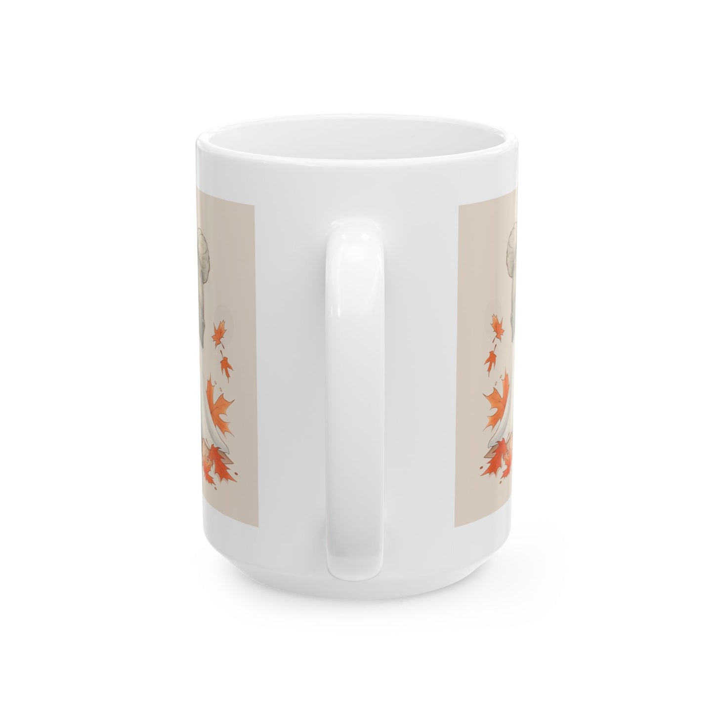 Autumn-Themed Ceramic Mug - "Boo Brew & You" - Perfect for Cozy Fall Days, Halloween, Gift for Coffee Lovers, Fall Decor, Seasonal Drinkware