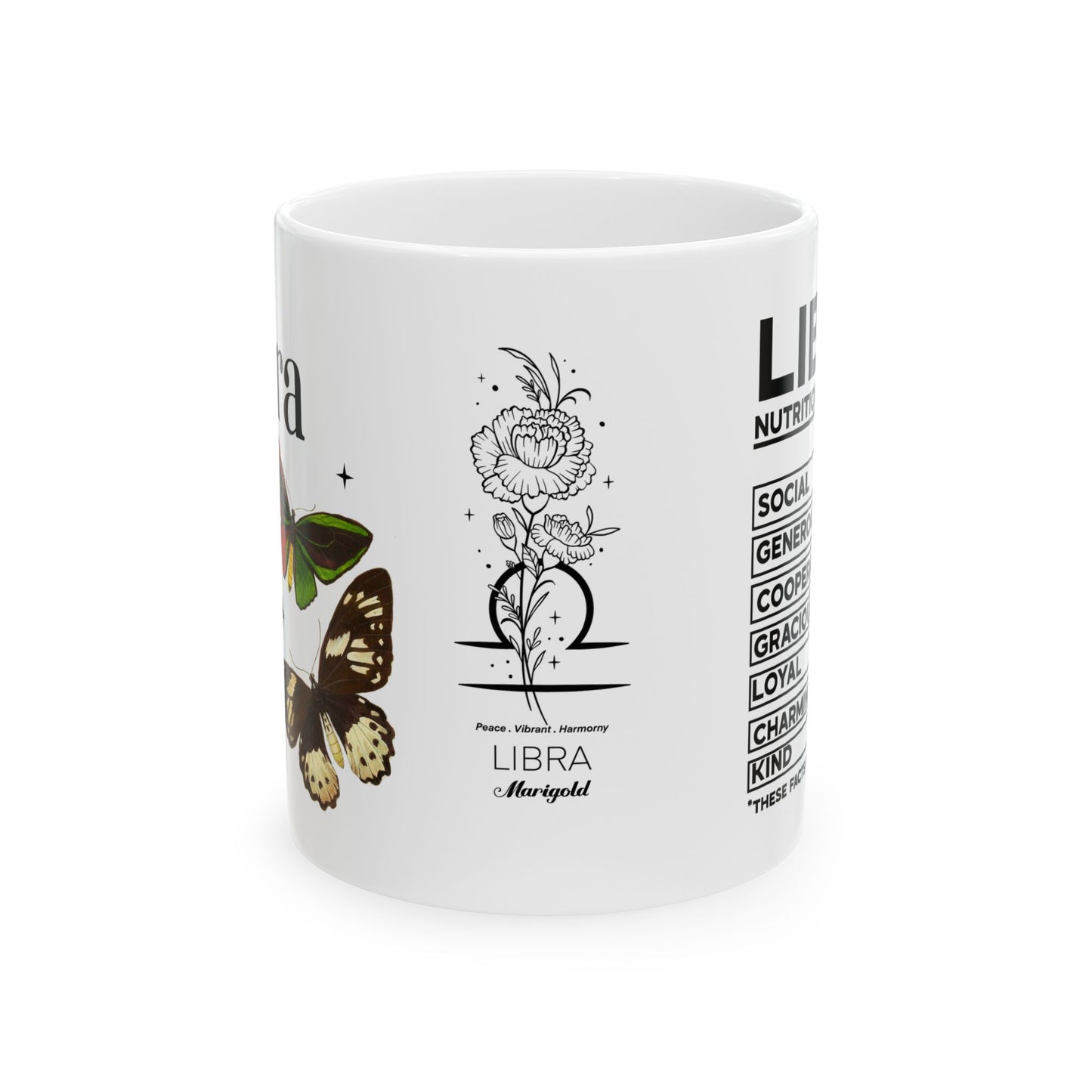 Libra Zodiac Ceramic Mug | 11oz & 15oz | Astrology Gifts for Libra Lovers