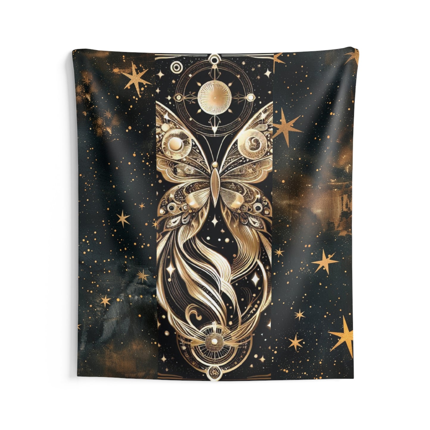 Celestial Butterfly Wall Tapestry, Boho Wall Decor, Cosmic Art, Spiritual Room Accent, Astrology Gift, Home Aesthetic