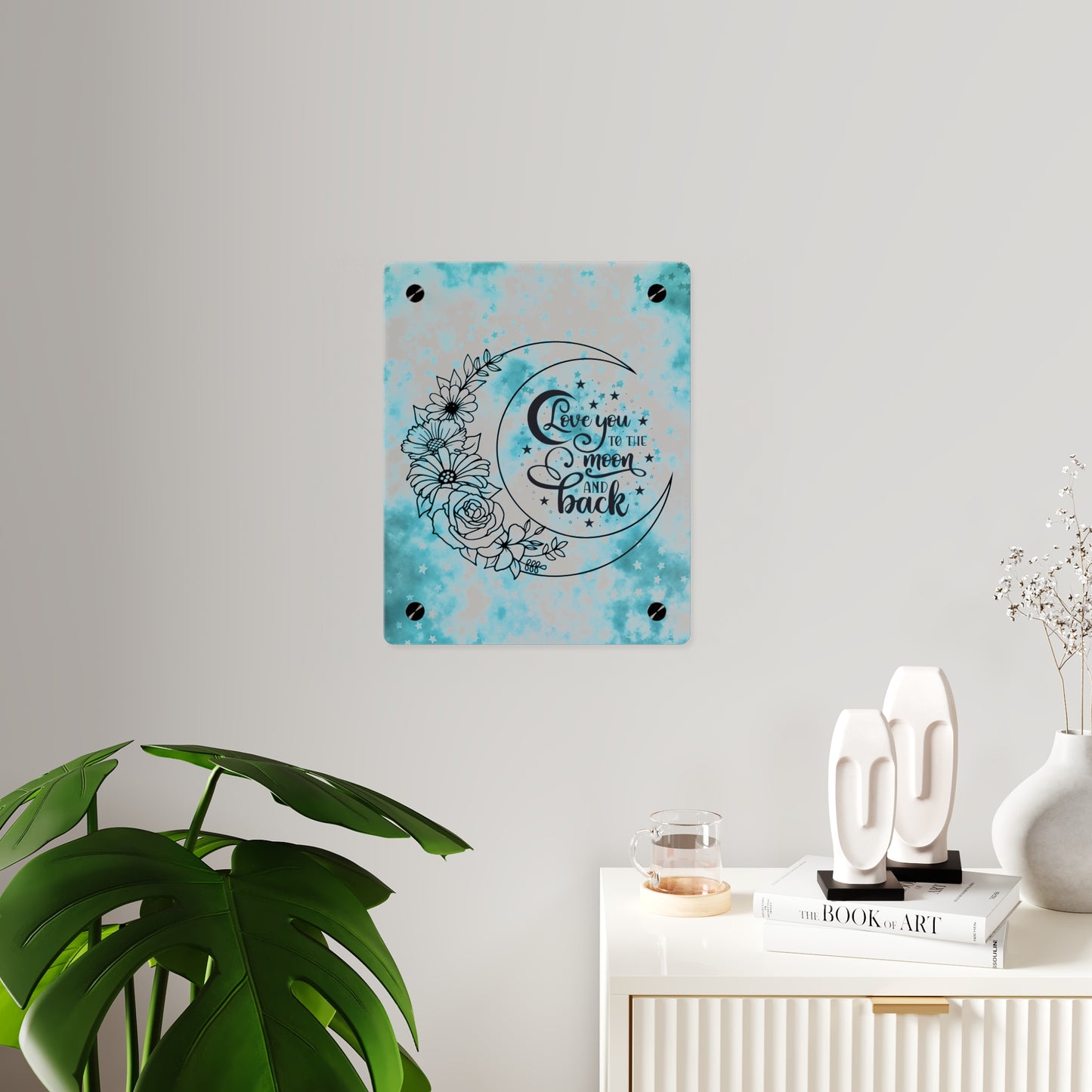 Starry Love You To The Moon And Back Acrylic Wall Art Panel, Beautiful Decor for Any Room, Accent for Any Room, Great Gift Idea for Any Occasion