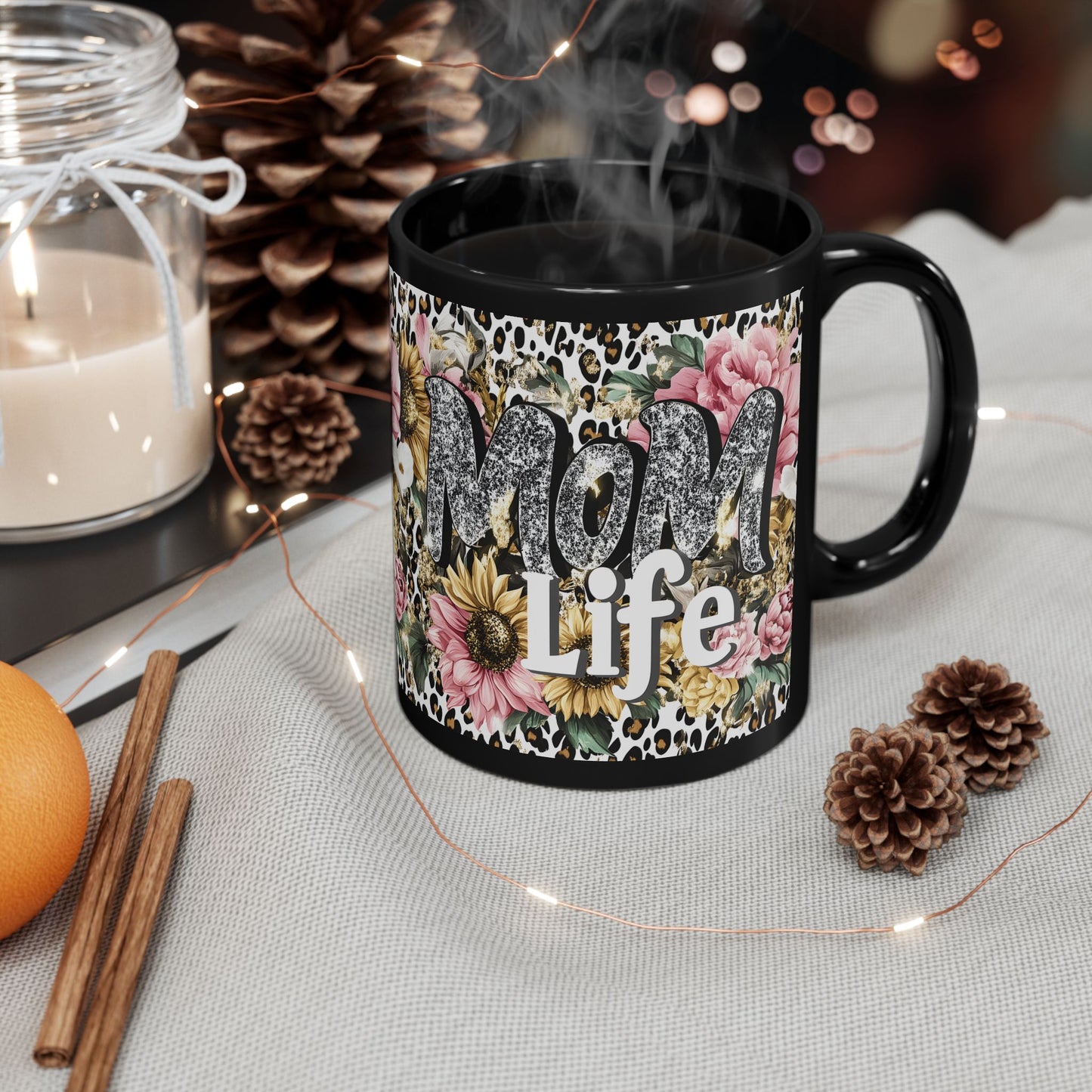 Floral Mom Life Mug, 11oz & 15oz
