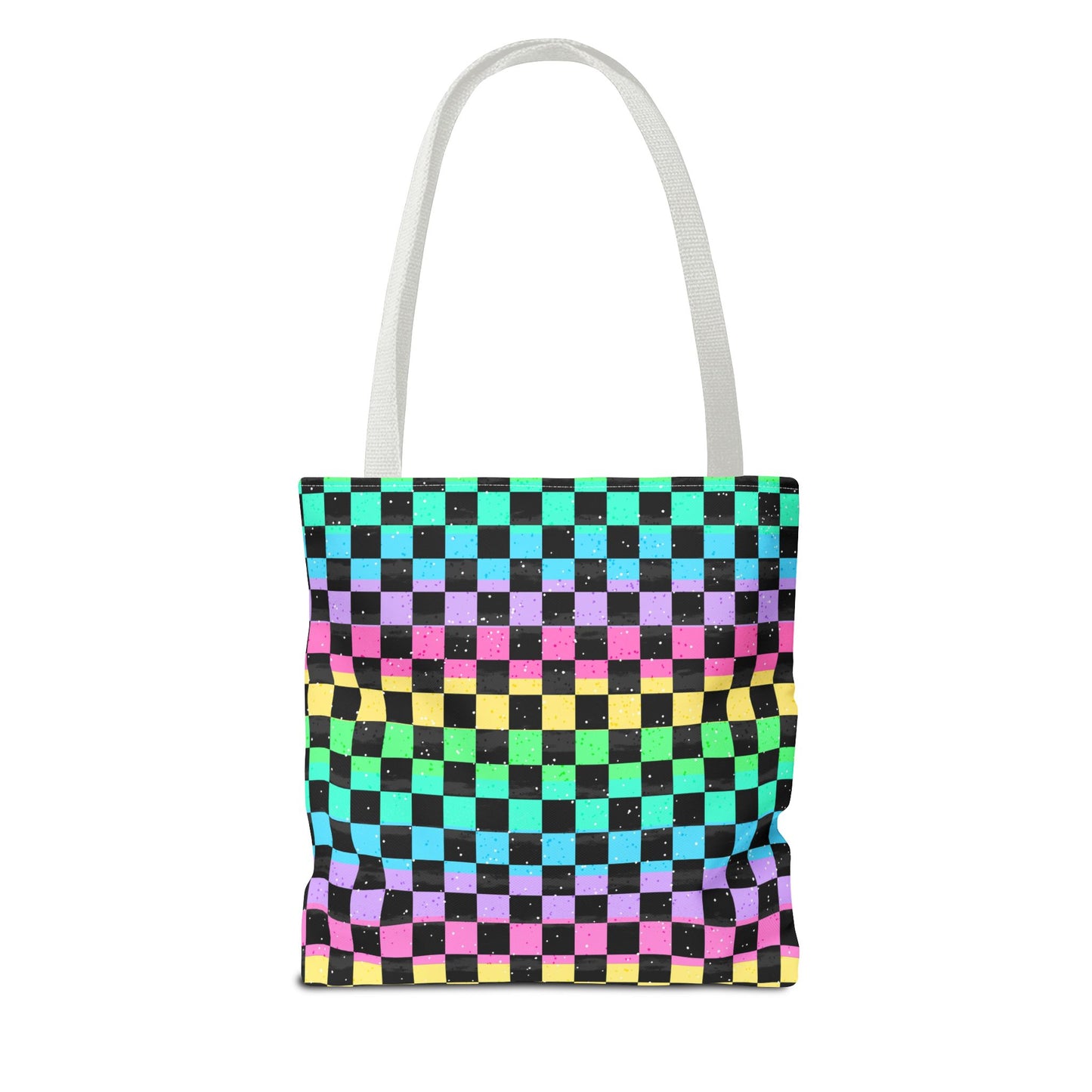 Colorful Checkerboard Tote Bag - Vibrant Reusable Shopping Bag, Eco-Friendly Gift, Summer Beach Accessory, Fashionable Everyday Tote
