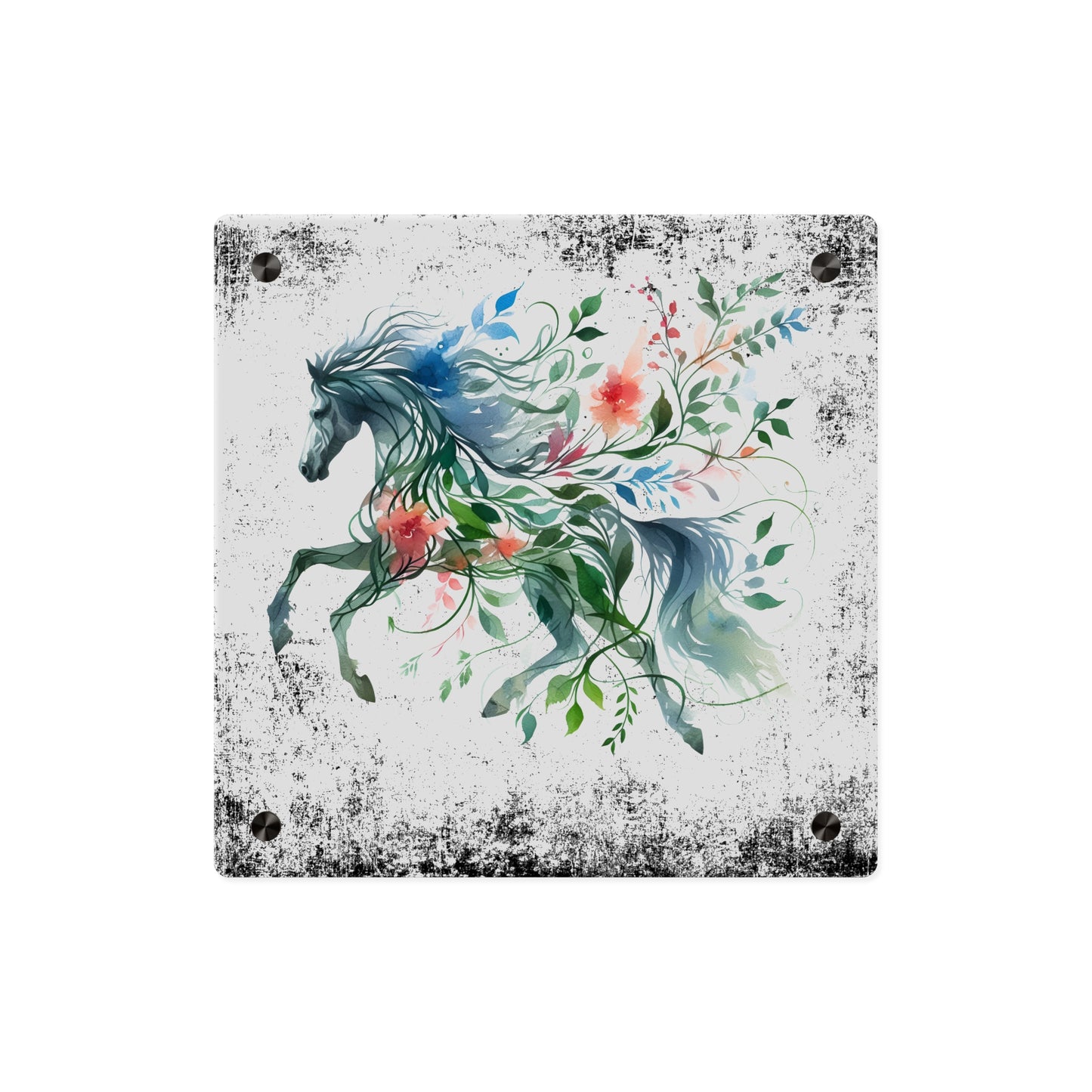 Whimsical Horse Acrylic Wall Art Panel – Nature-Inspired Home Decor