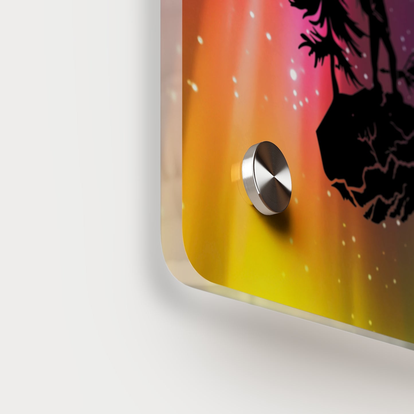 Acrylic Wall Art Panel - Inspirational Quote 'I Decide My Vibe' Hiking Scene